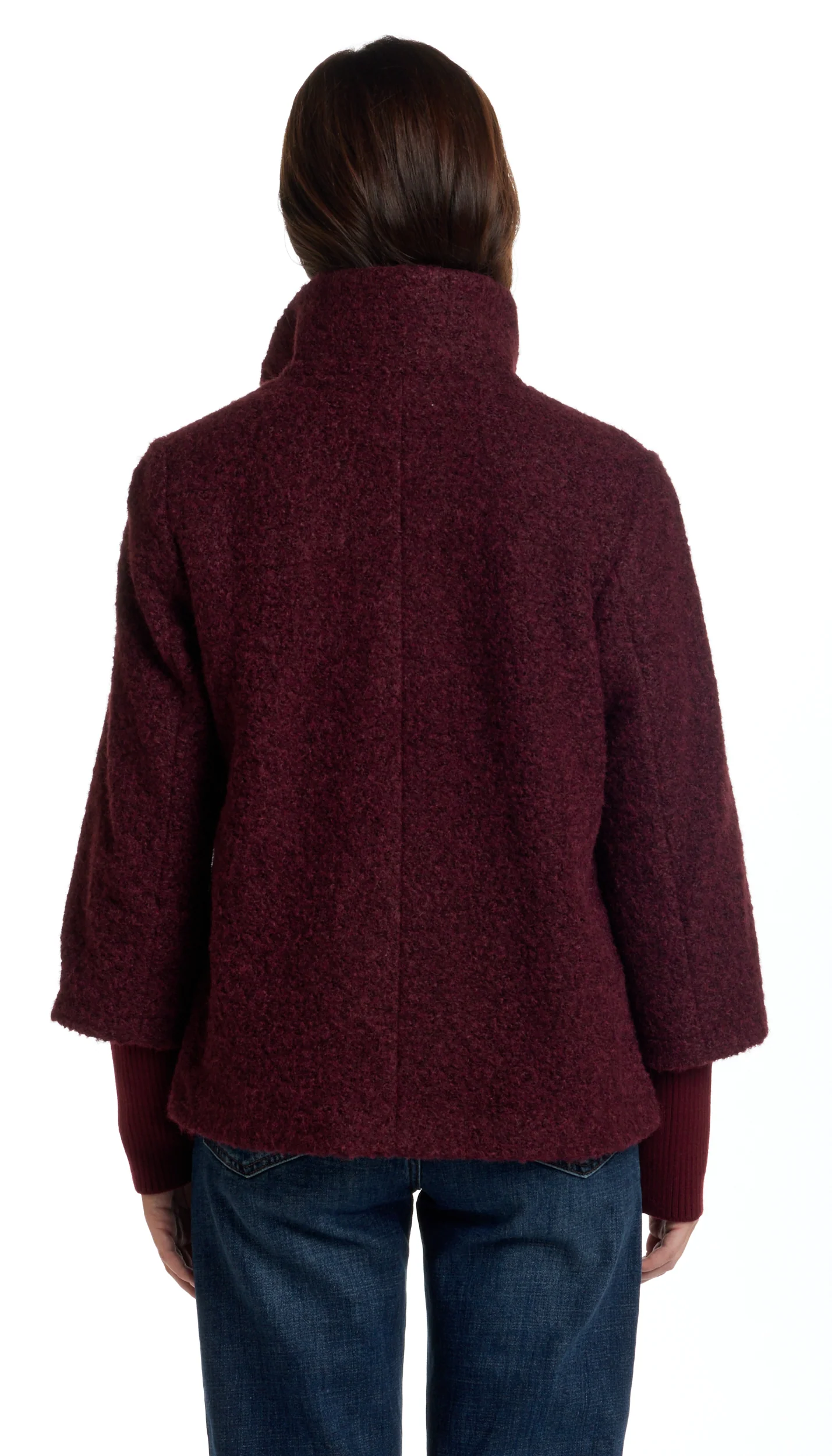 BOUCLE JACKET WITH KNIT SLEEVES - Image 12