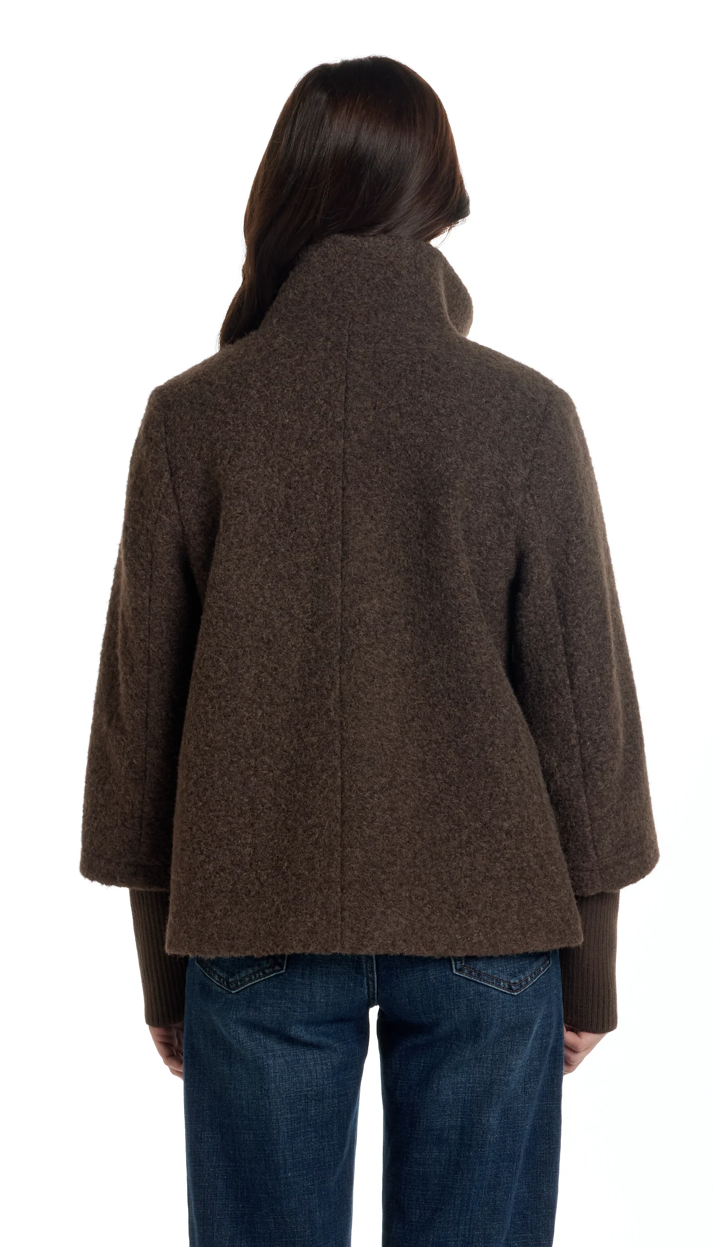 BOUCLE JACKET WITH KNIT SLEEVES - Image 21