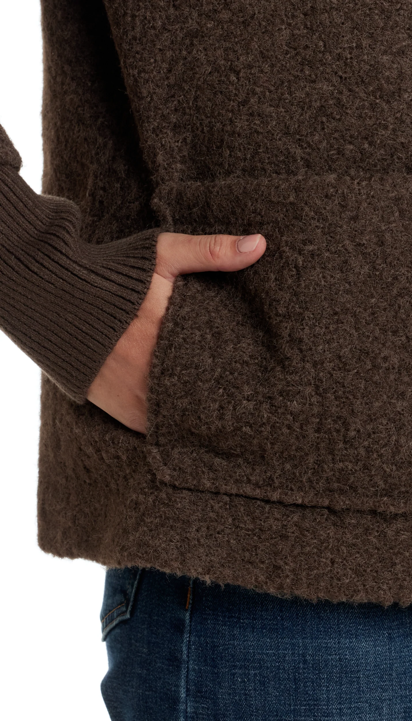 BOUCLE JACKET WITH KNIT SLEEVES - Image 24
