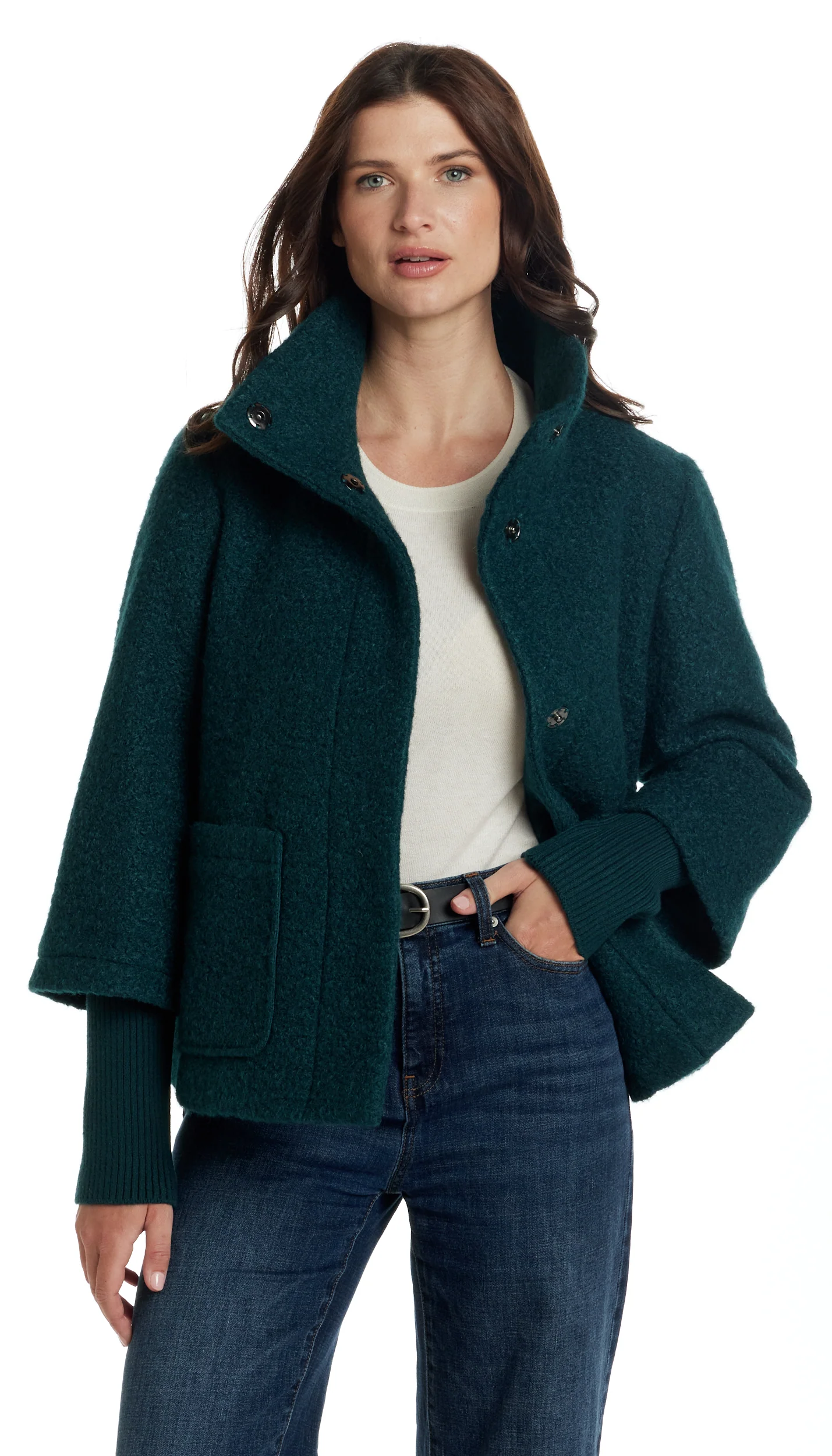 BOUCLE JACKET WITH KNIT SLEEVES - Image 40