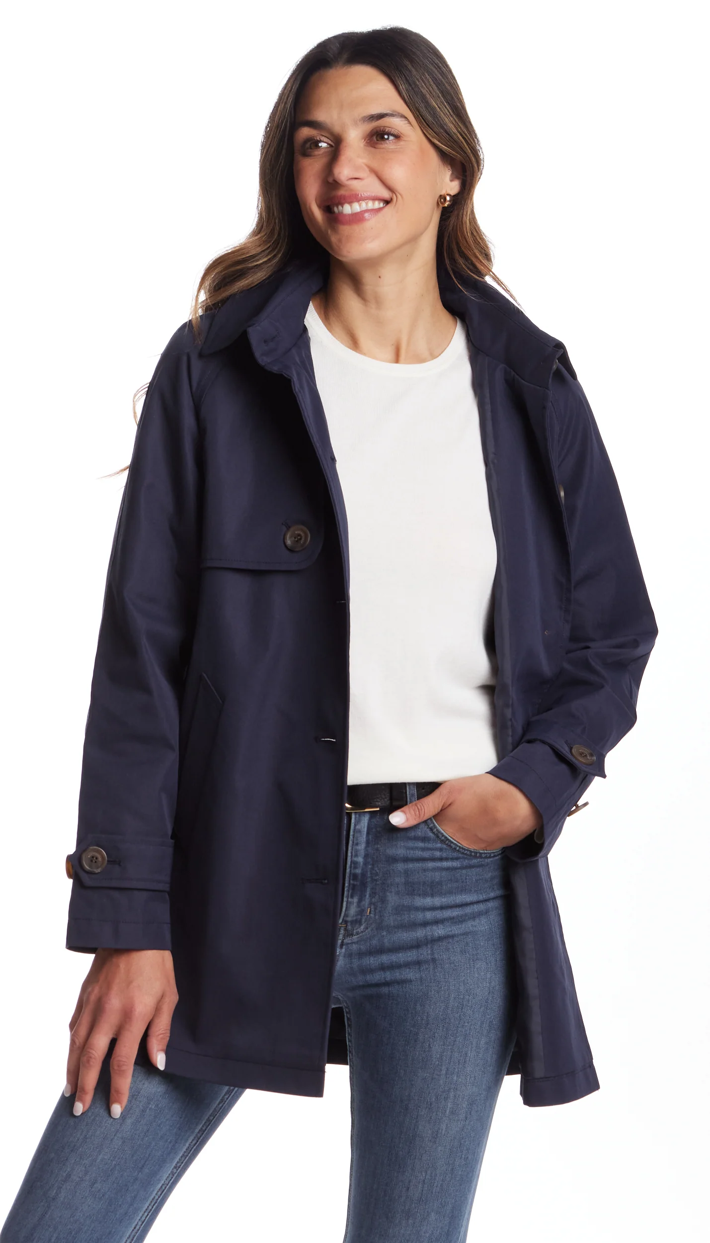BUTTON FRONT HOODED TOPPER - Image 12