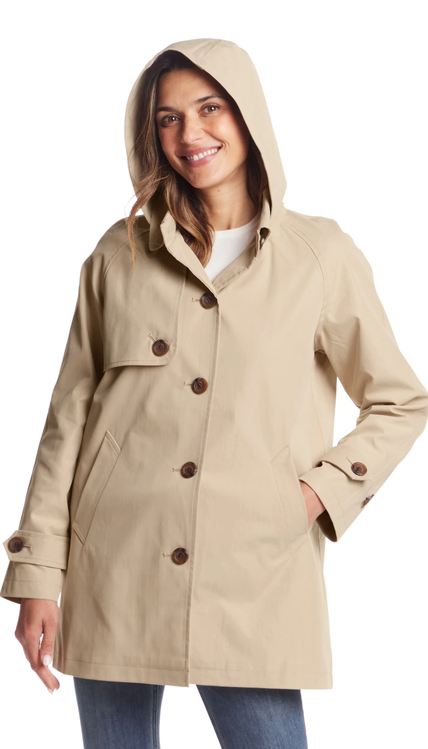 BUTTON FRONT HOODED TOPPER - Image 29