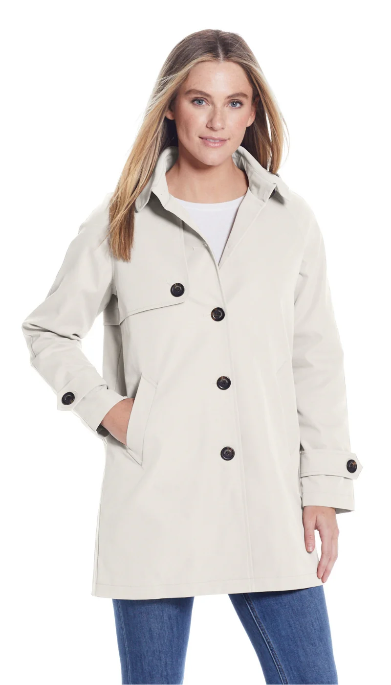 BUTTON FRONT HOODED TOPPER - Image 46