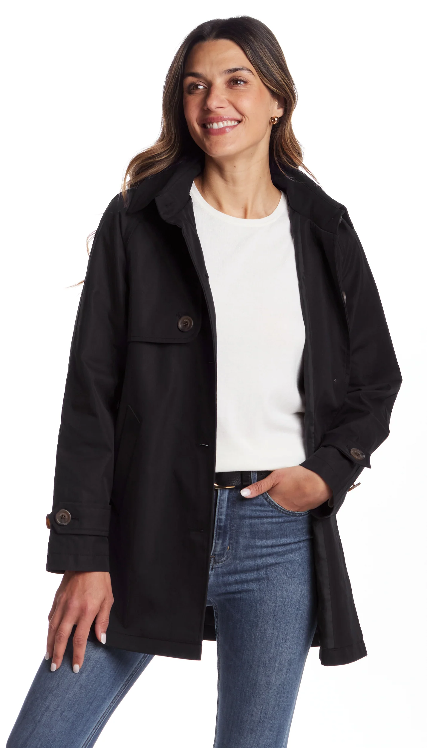 BUTTON FRONT HOODED TOPPER - Image 53