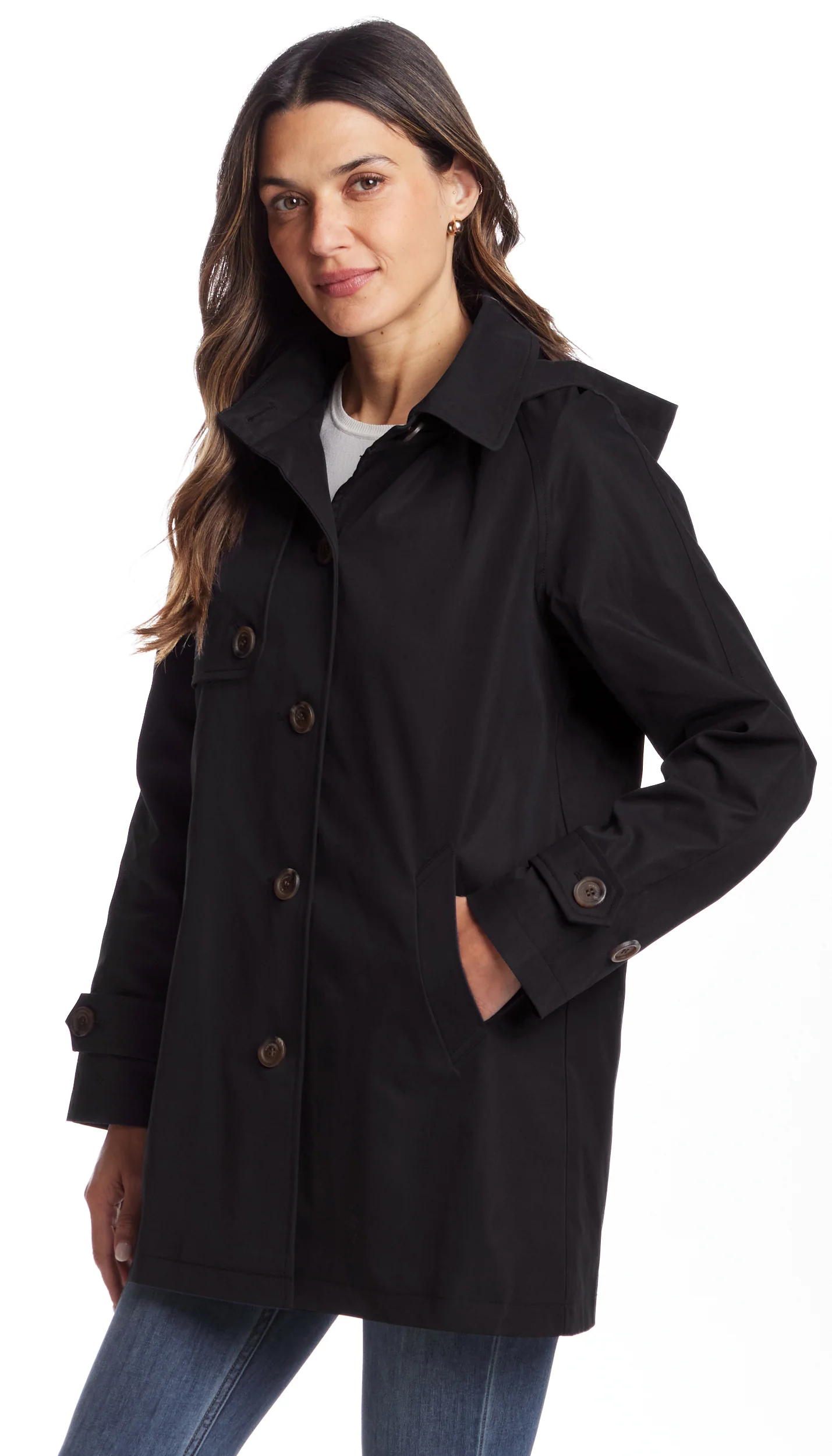 BUTTON FRONT HOODED TOPPER - Image 54