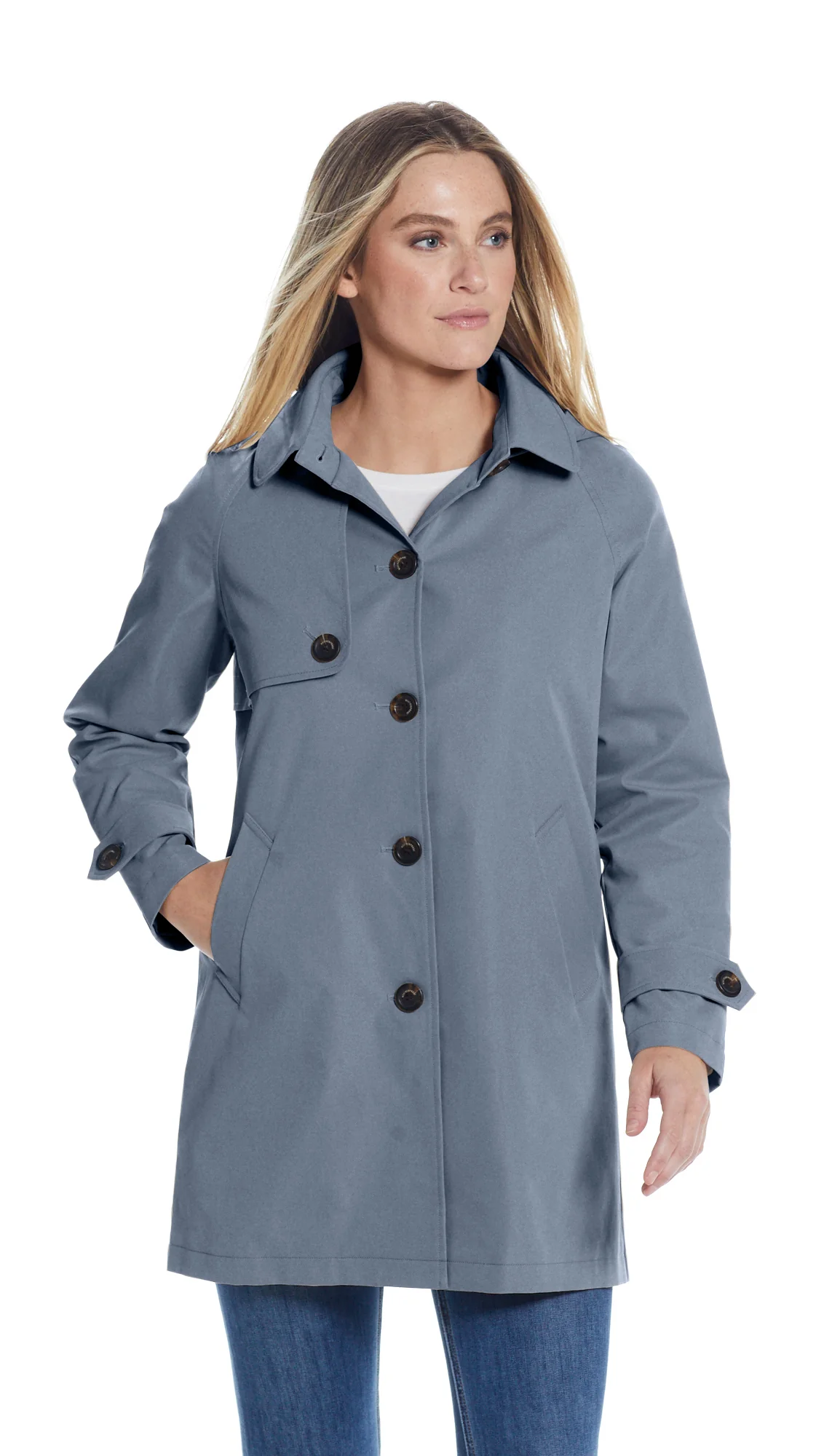 BUTTON FRONT HOODED TOPPER - Image 58