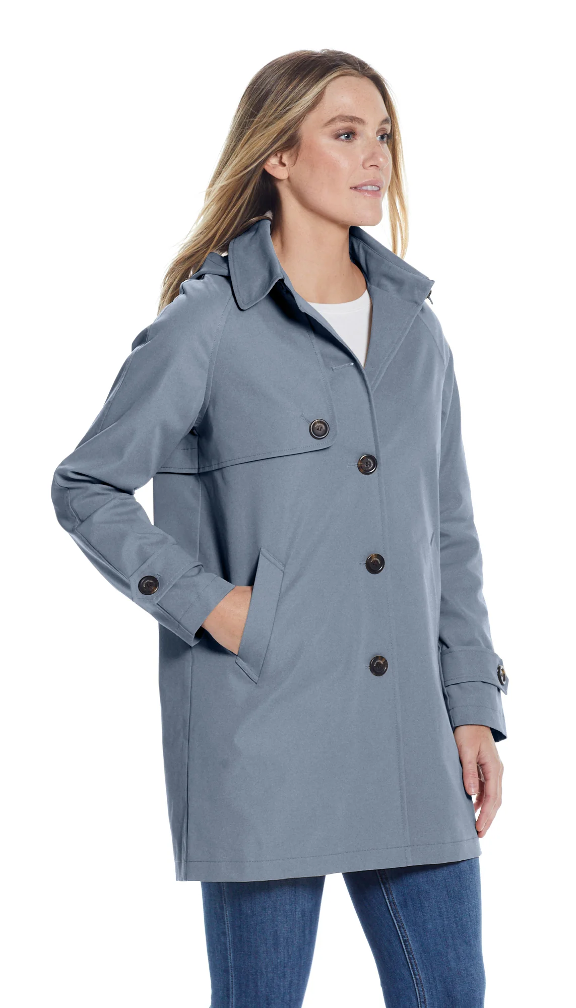 BUTTON FRONT HOODED TOPPER - Image 60