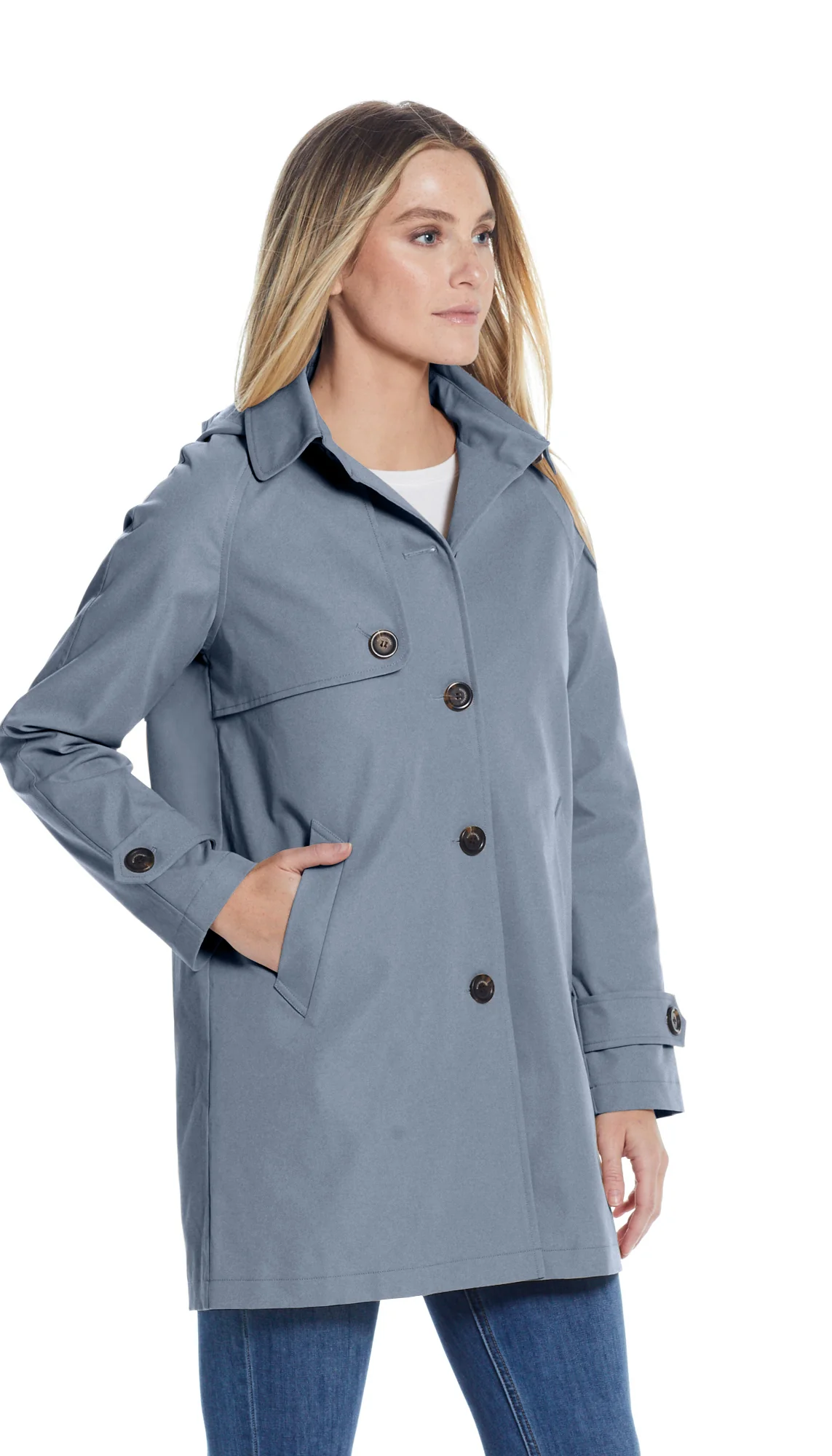 BUTTON FRONT HOODED TOPPER - Image 61