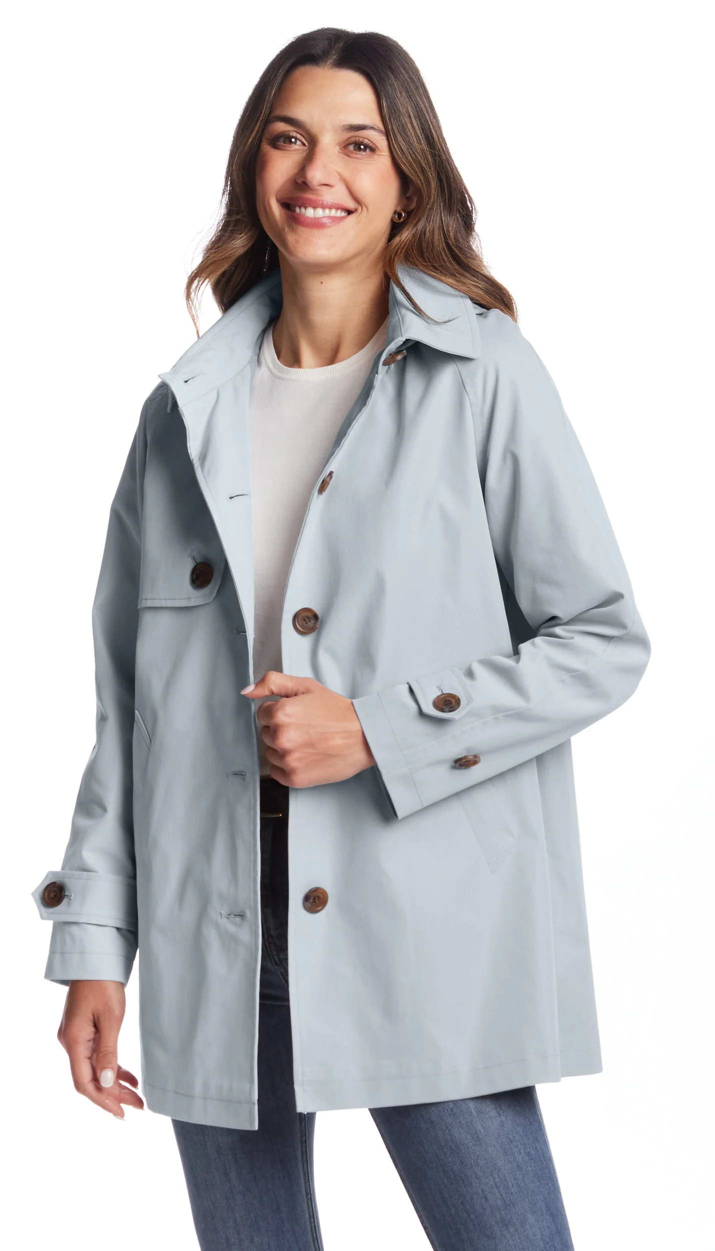 BUTTON FRONT HOODED TOPPER - Image 7