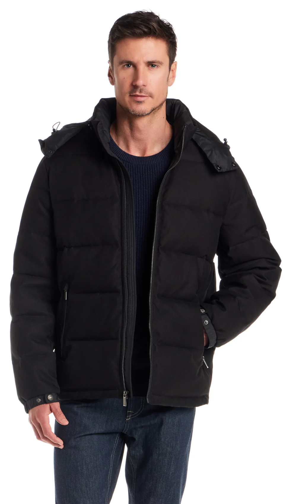 DOBBY OXFORD / CIRE PUFFER JACKET - Image 3