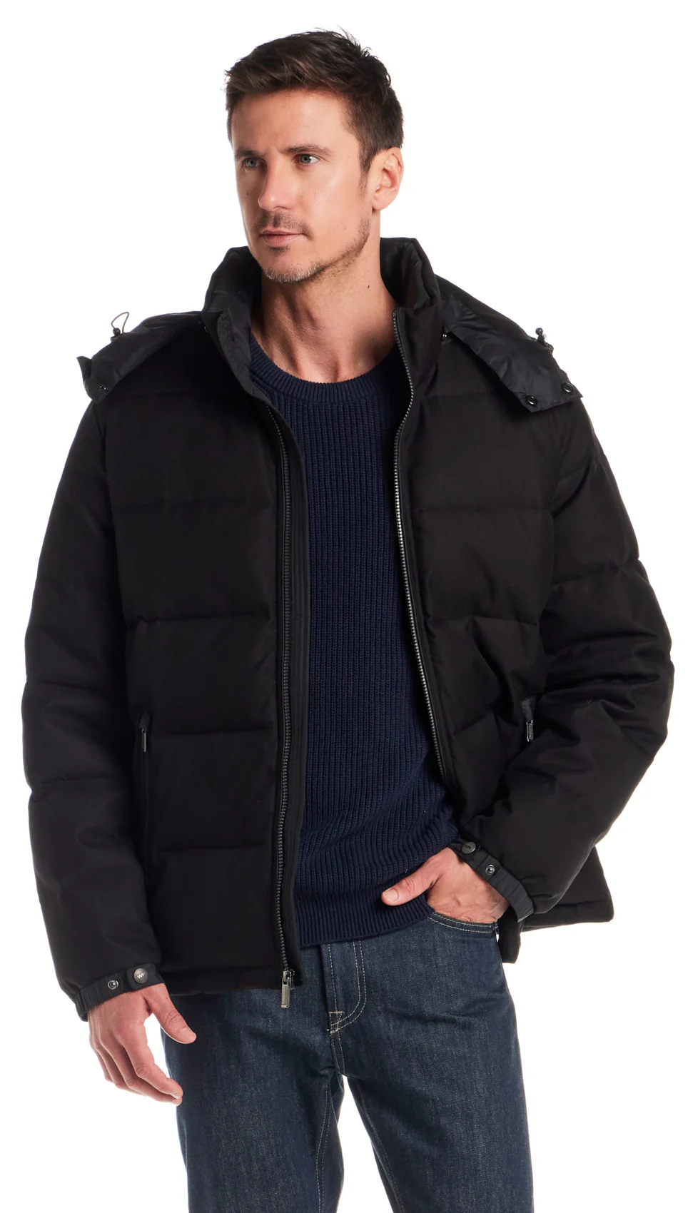 DOBBY OXFORD / CIRE PUFFER JACKET - Image 4