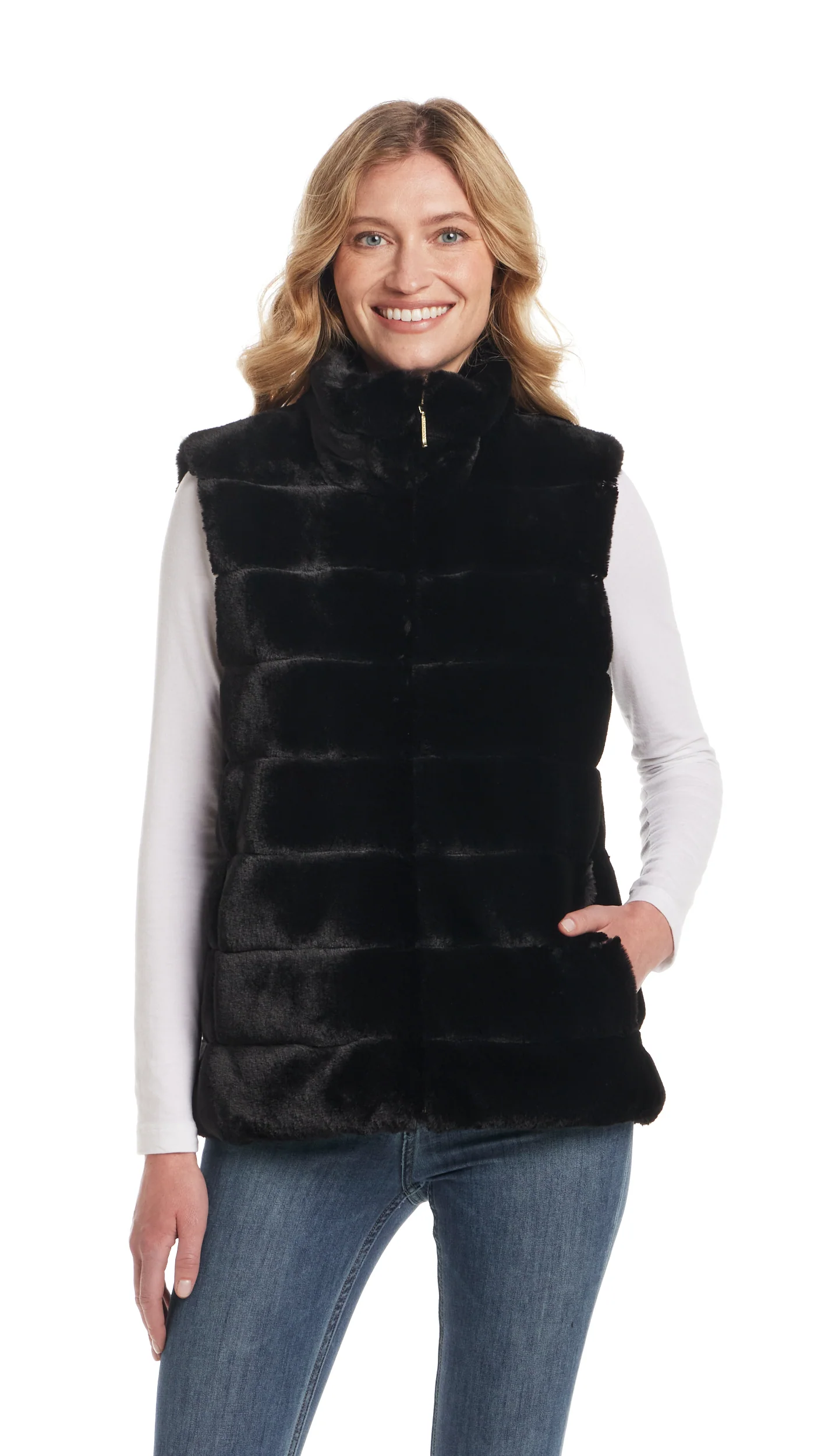 FAUX FUR VEST - Image 11