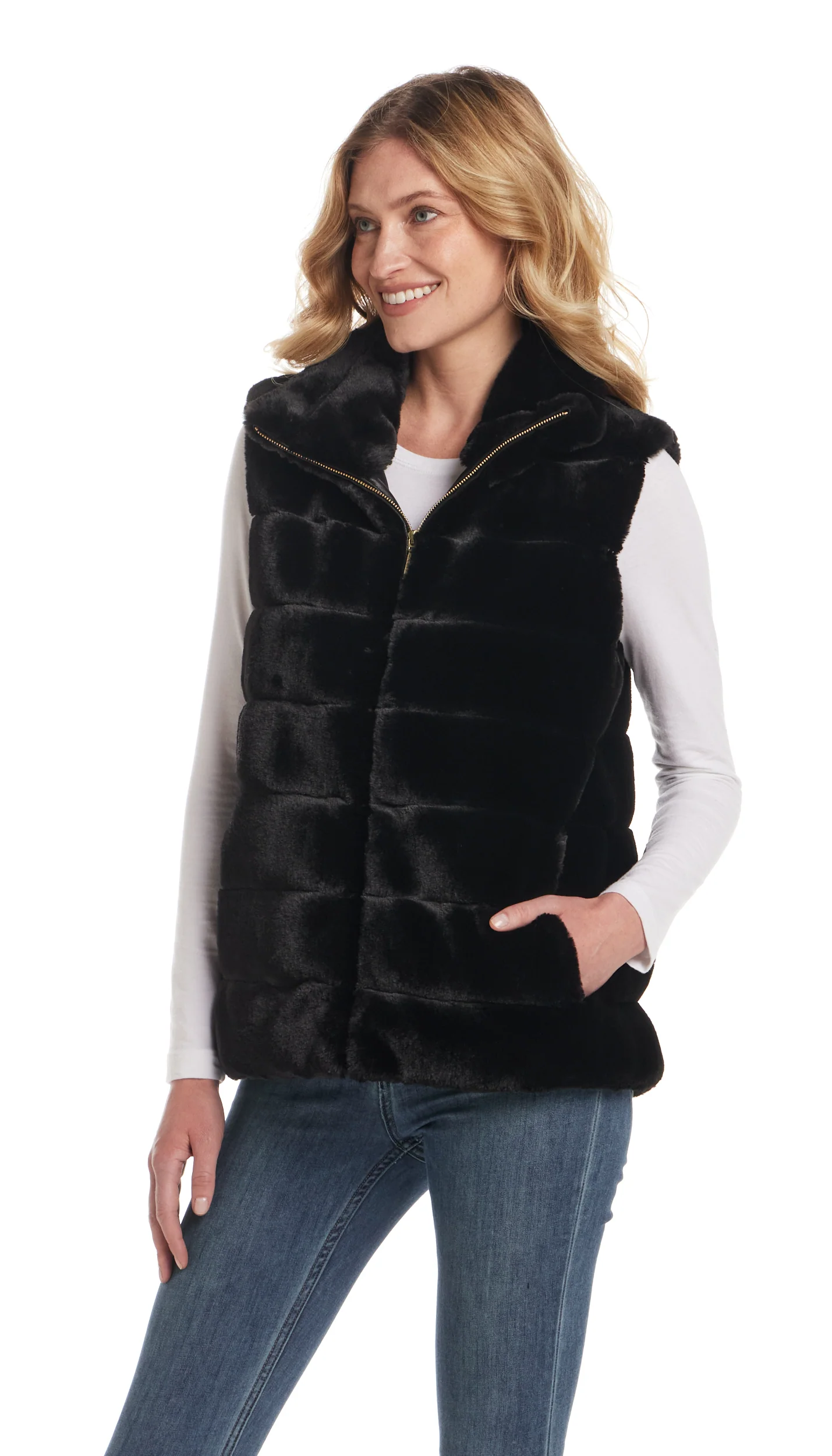 FAUX FUR VEST - Image 13