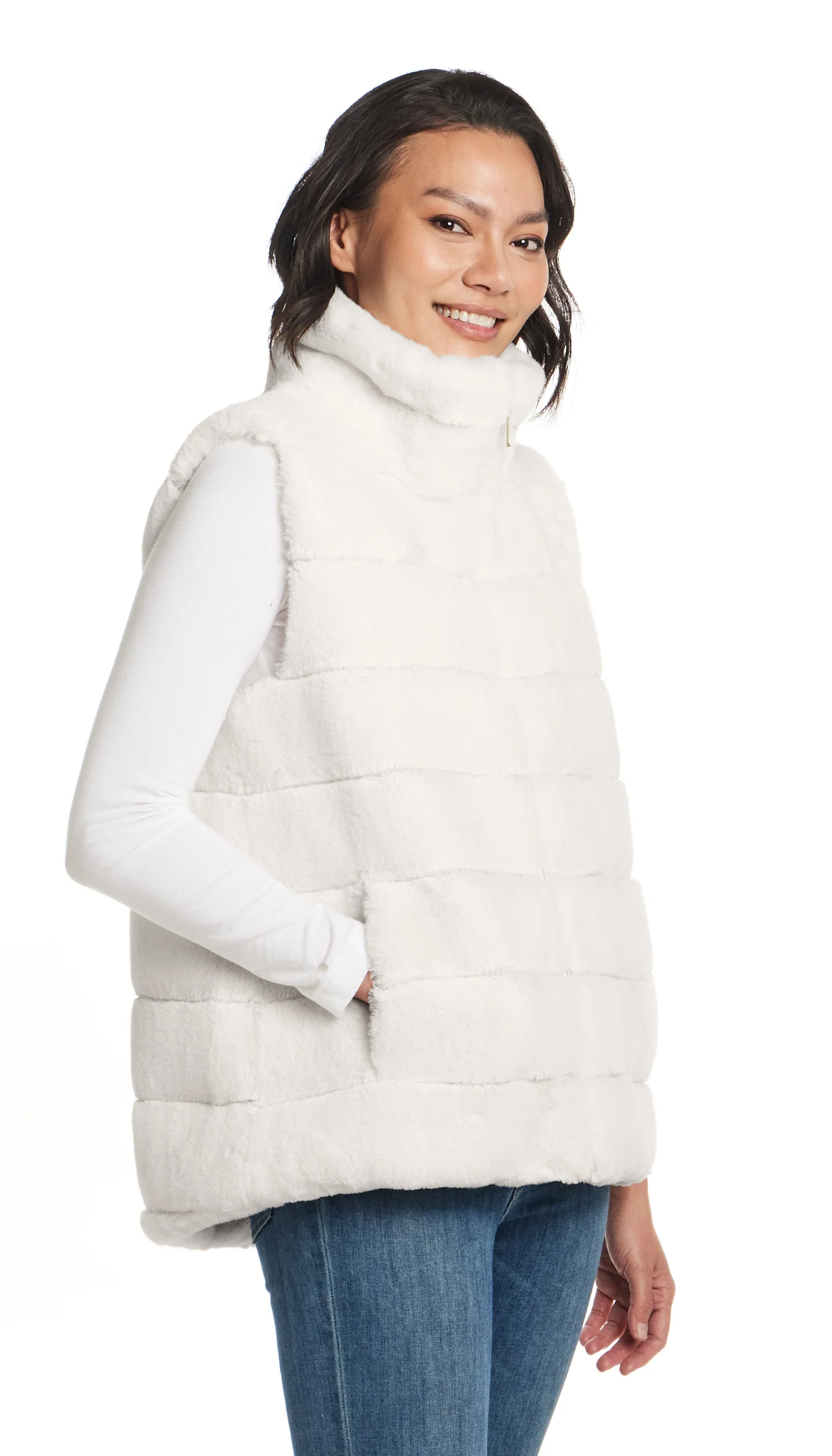 FAUX FUR VEST - Image 21
