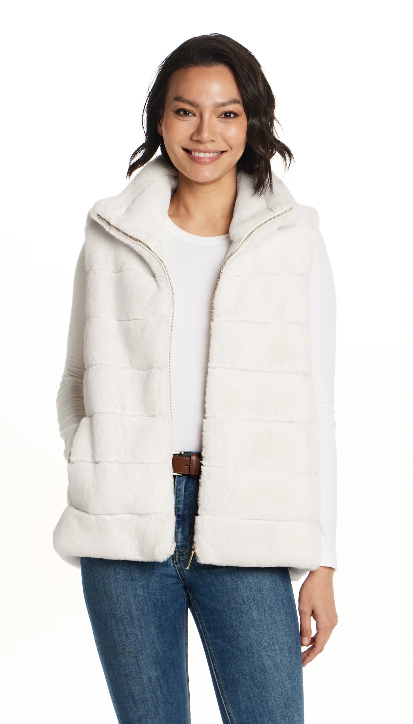 FAUX FUR VEST - Image 25