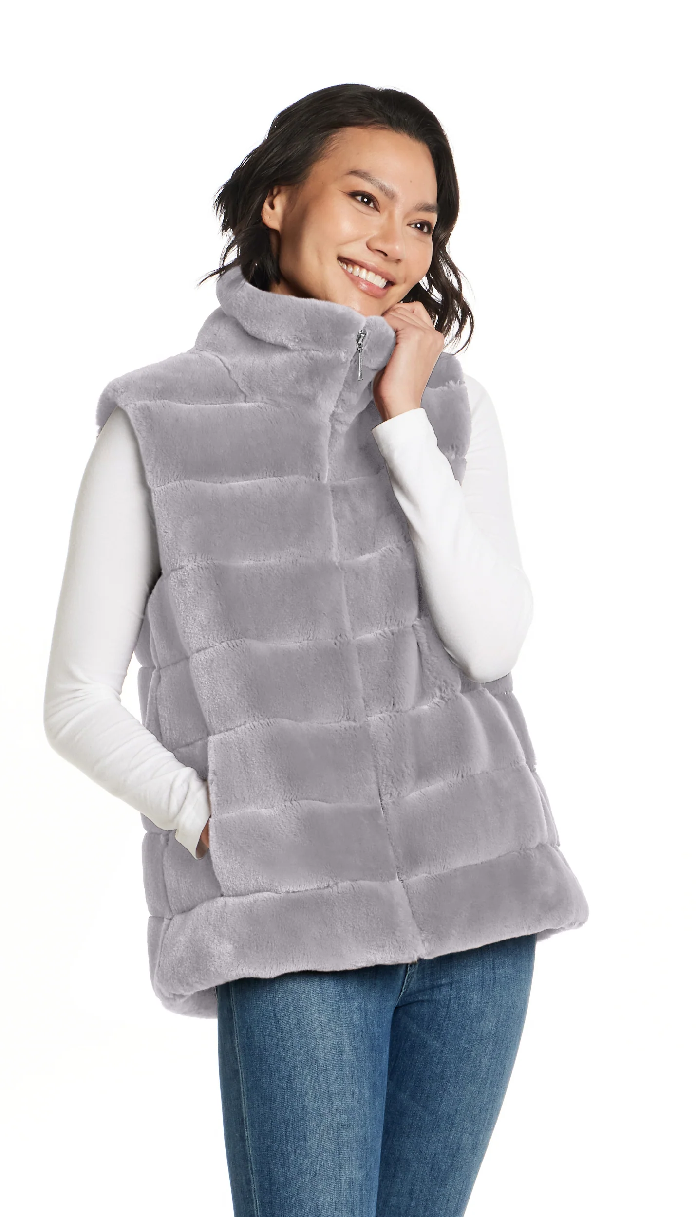 FAUX FUR VEST - Image 3