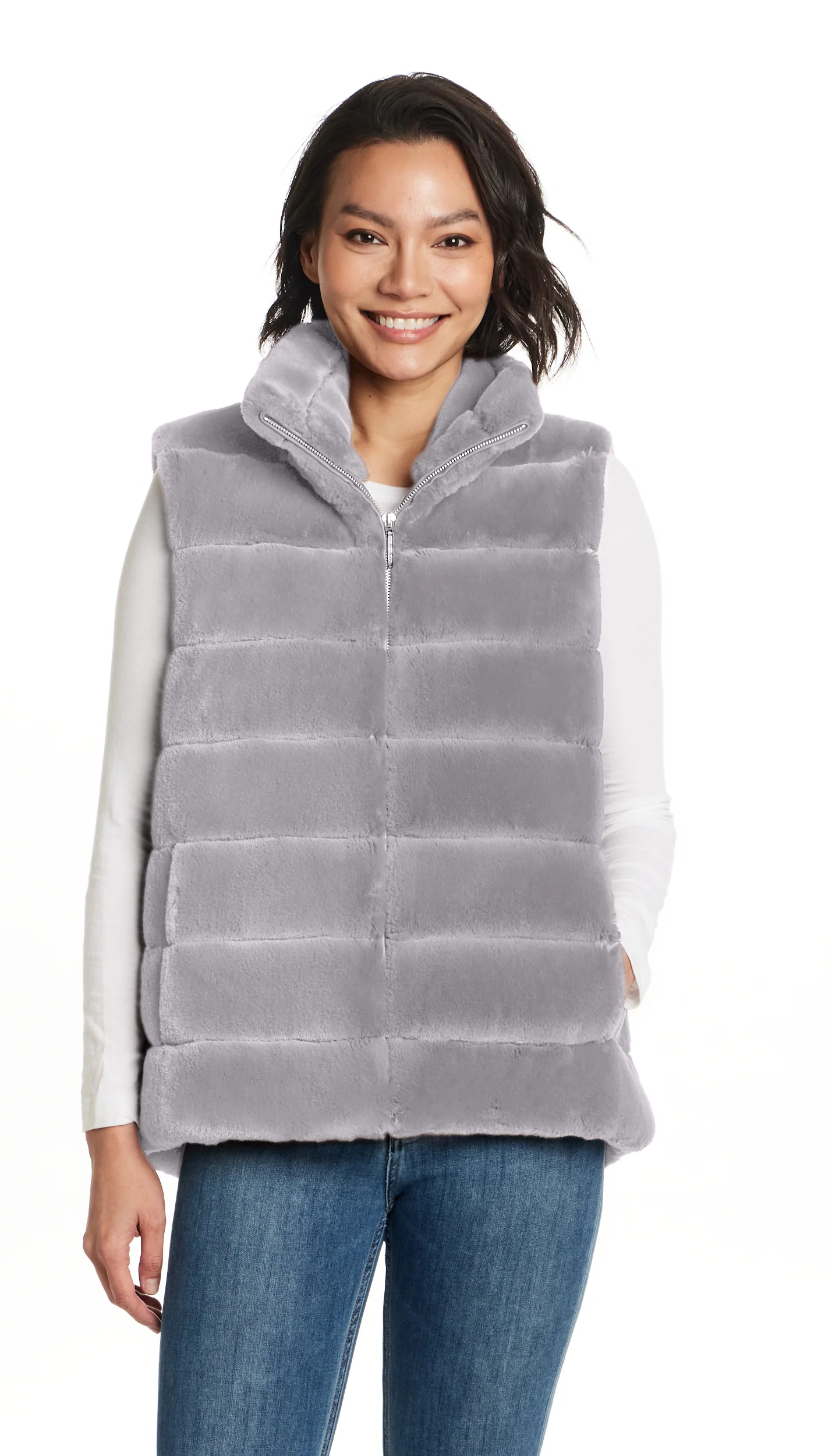 FAUX FUR VEST - Image 4