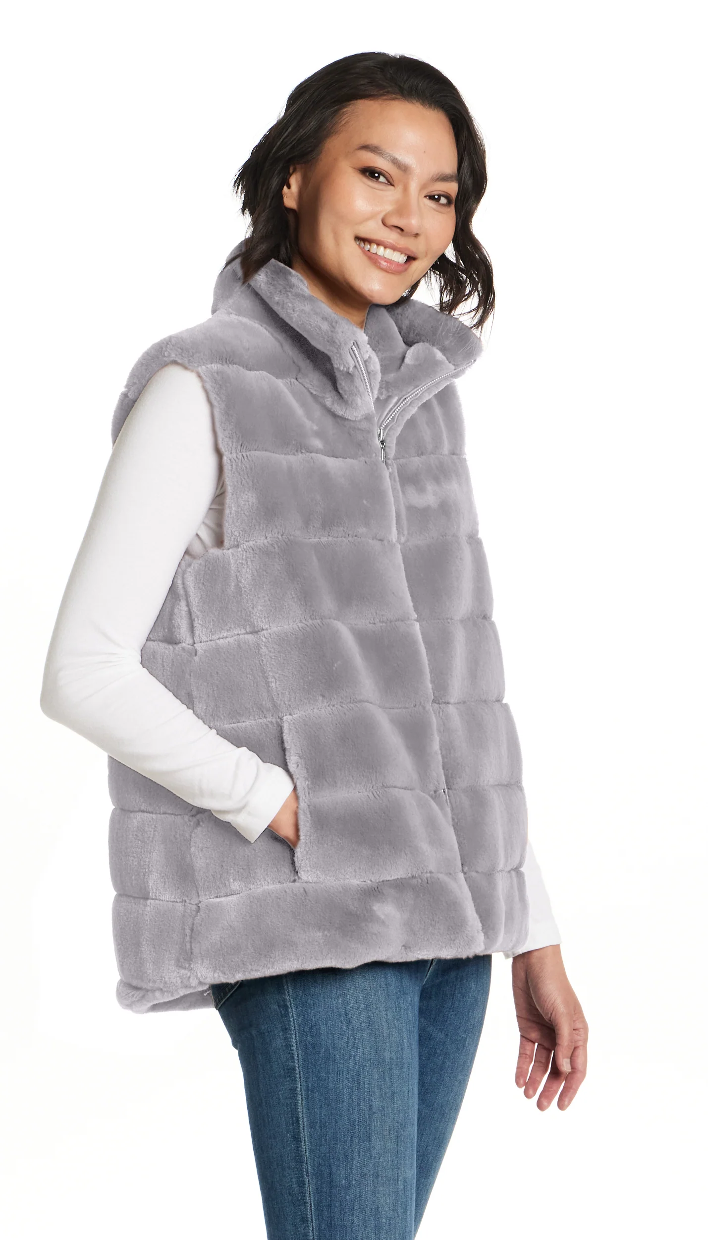 FAUX FUR VEST - Image 6