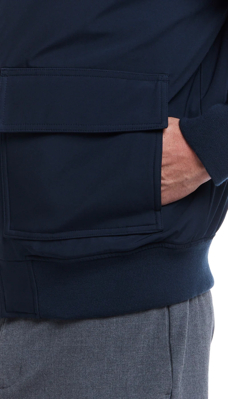 FLEX TECH BOMBER WITH FAUX FUR TRIM - Image 10
