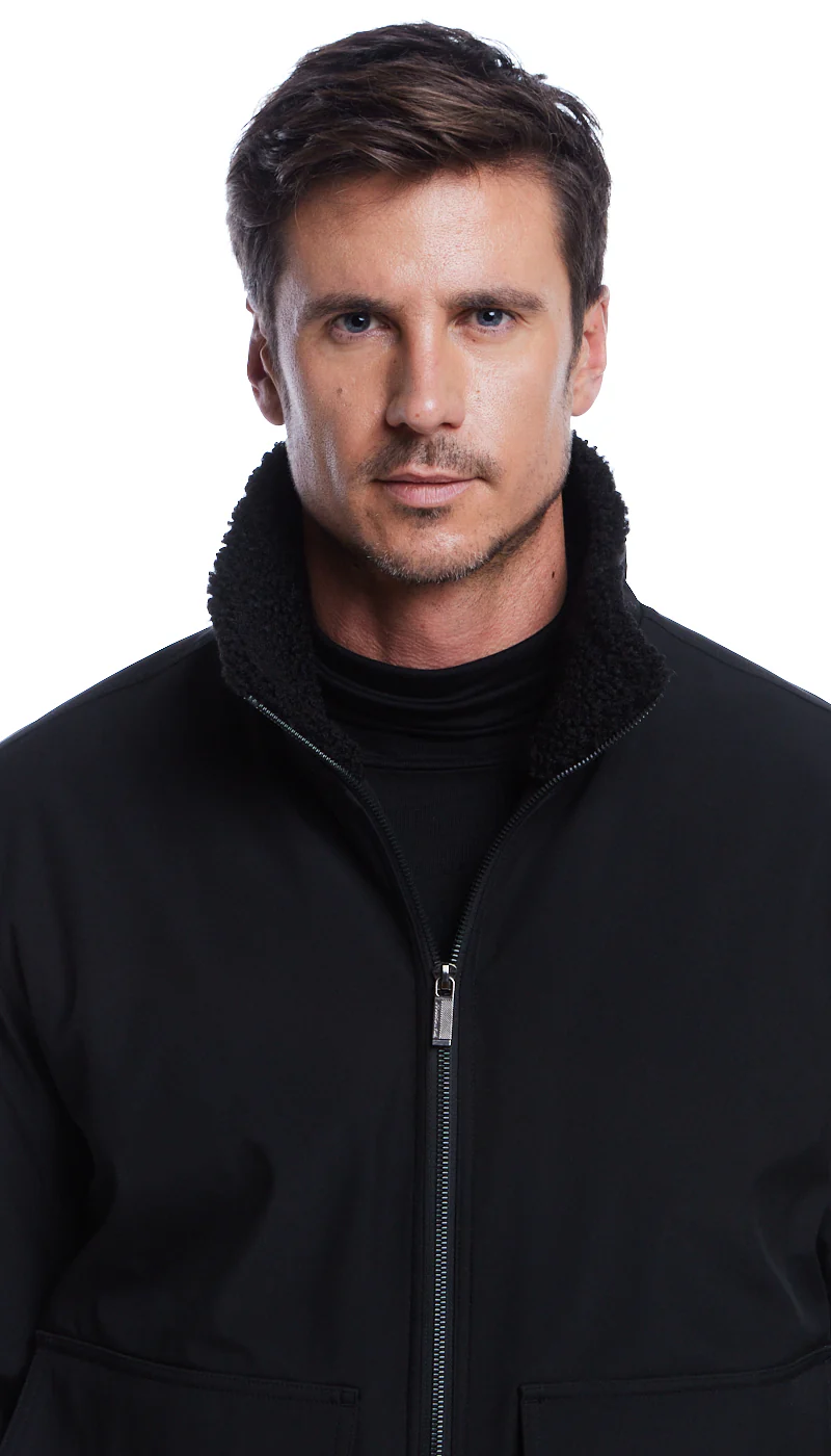 FLEX TECH BOMBER WITH FAUX FUR TRIM - Image 17