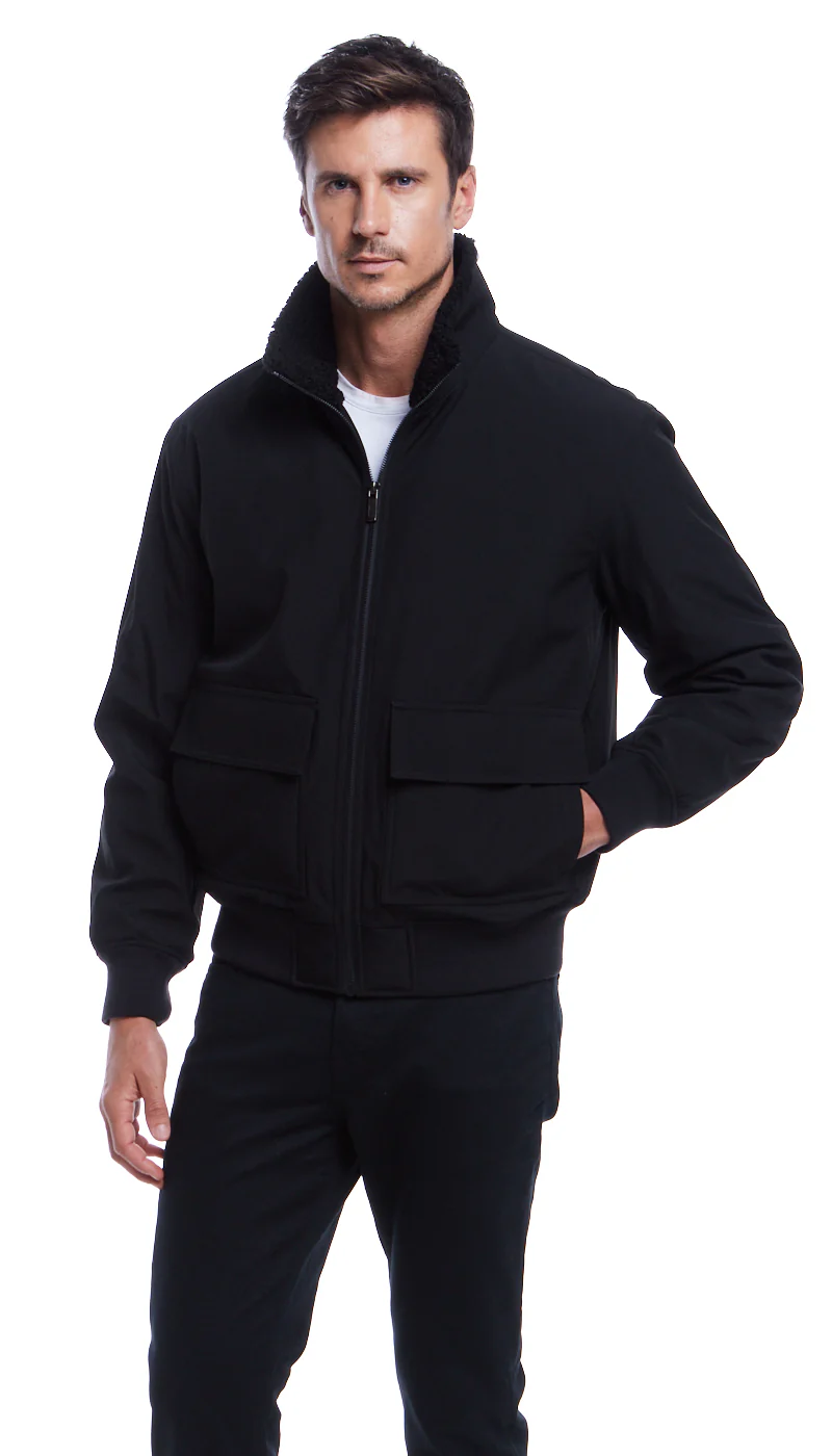 FLEX TECH BOMBER WITH FAUX FUR TRIM - Image 18