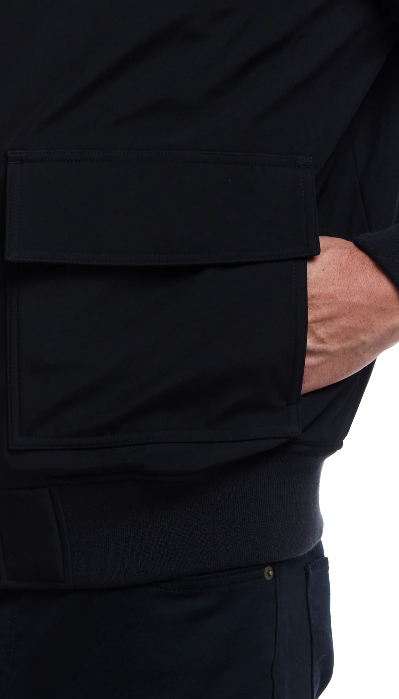 FLEX TECH BOMBER WITH FAUX FUR TRIM - Image 20