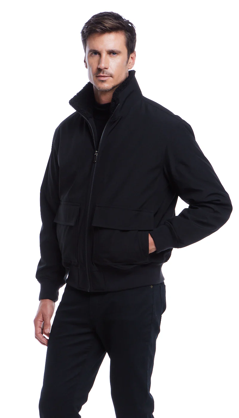 FLEX TECH BOMBER WITH FAUX FUR TRIM - Image 21