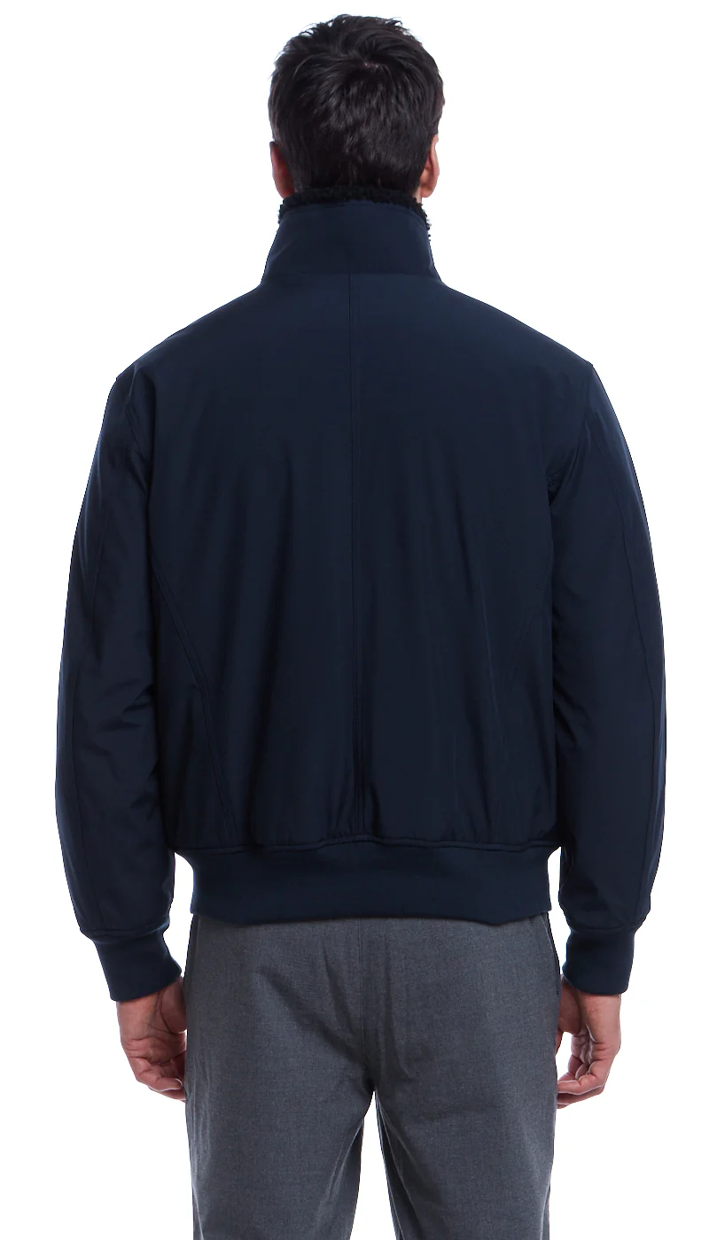 FLEX TECH BOMBER WITH FAUX FUR TRIM - Image 4