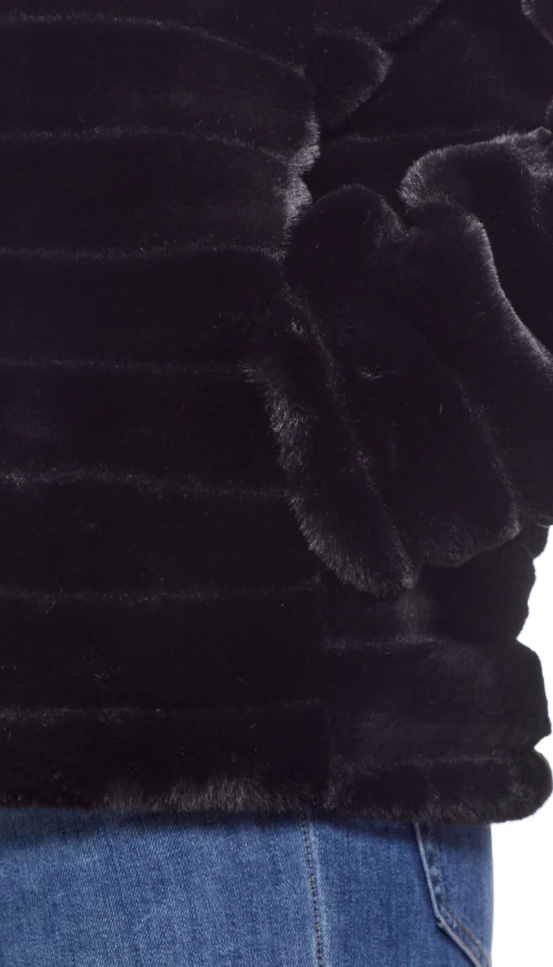 GROOVED FAUX FUR JACKET - Image 15