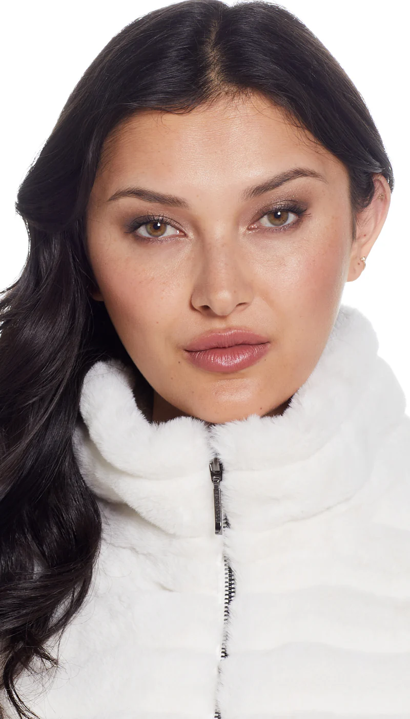 GROOVED FAUX FUR JACKET - Image 5