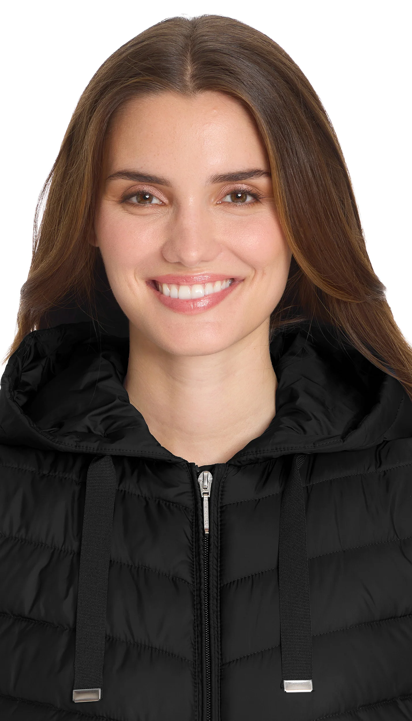 HOODED CHEVRON LONGLINE PUFFER VEST - Image 21