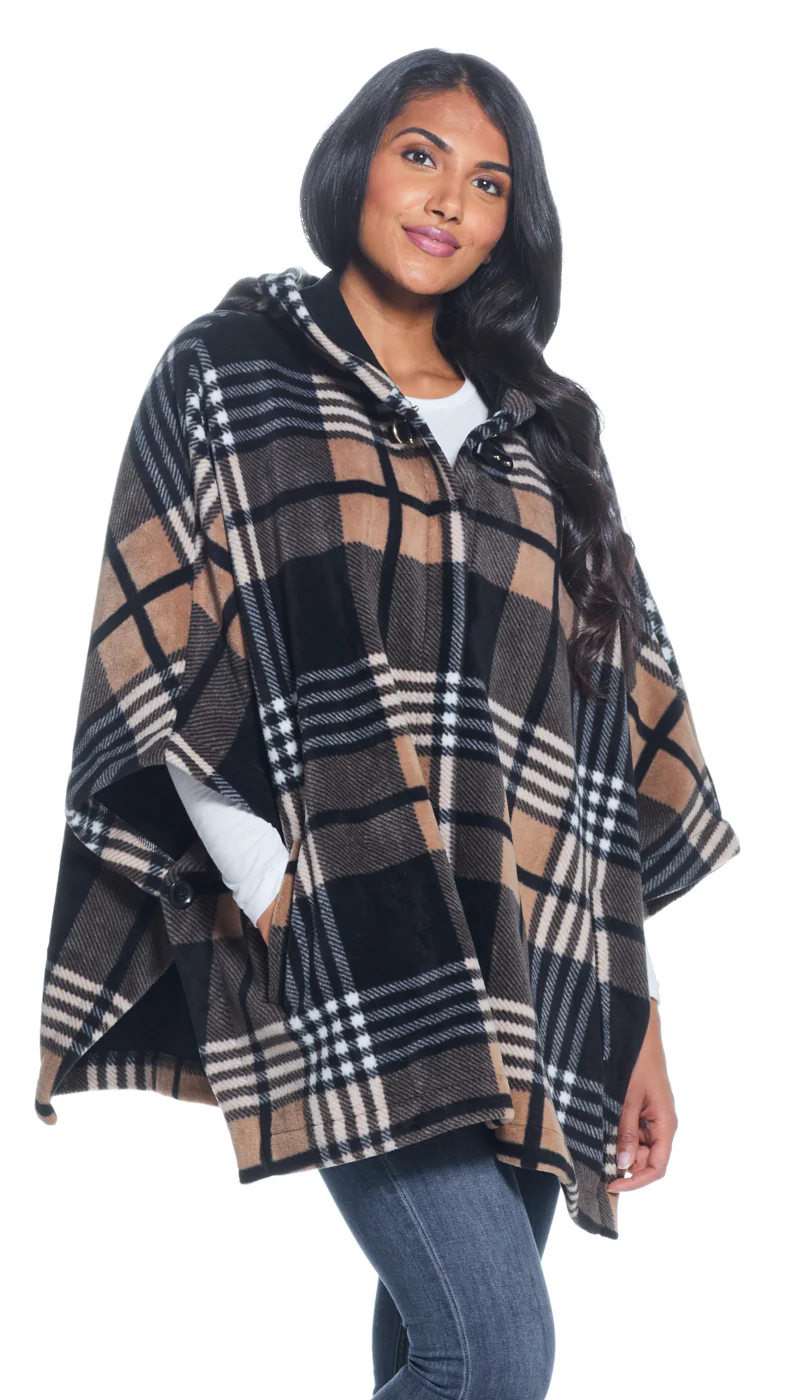 HOODED FLEECE PONCHO - Image 13