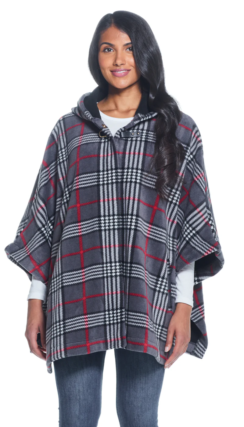 HOODED FLEECE PONCHO - Image 21