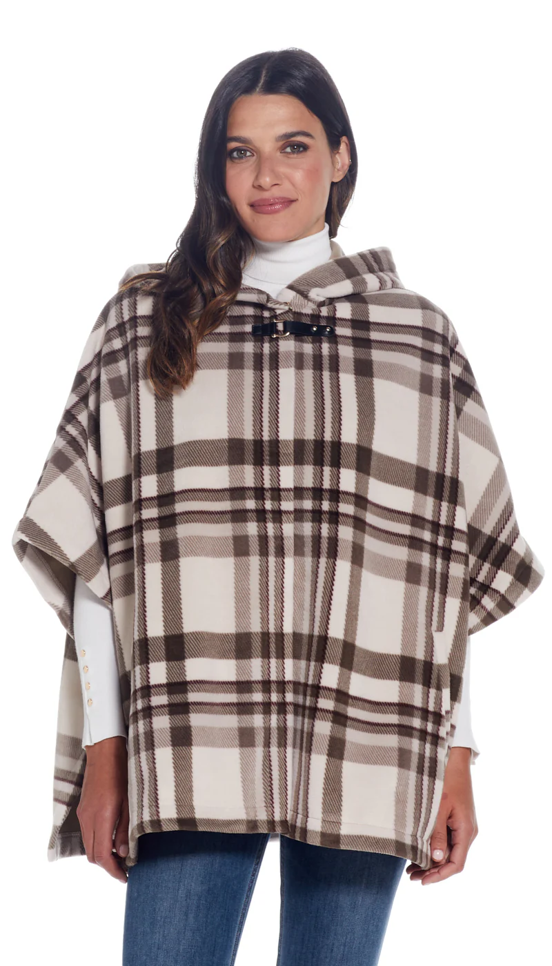 HOODED FLEECE PONCHO - Image 28