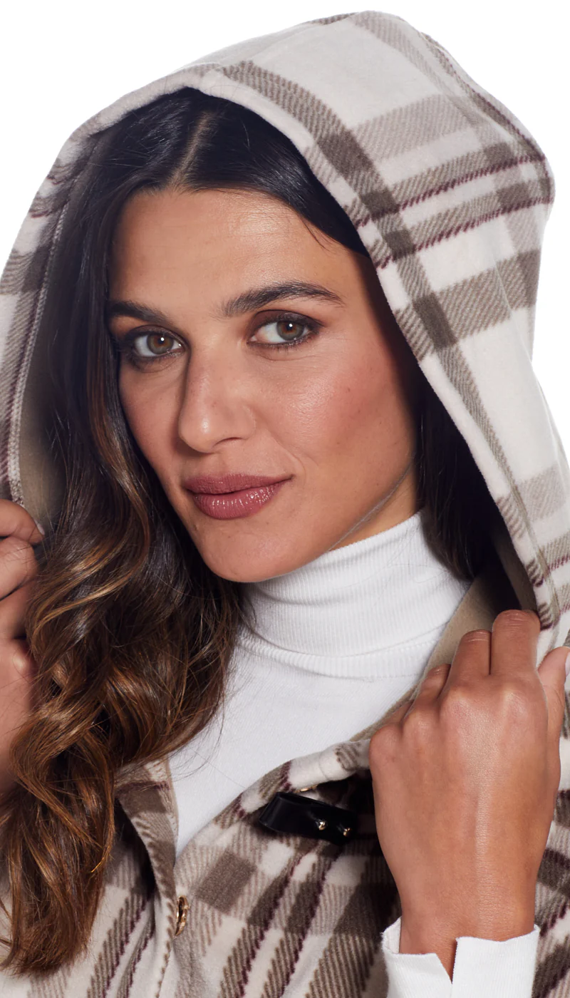 HOODED FLEECE PONCHO - Image 36