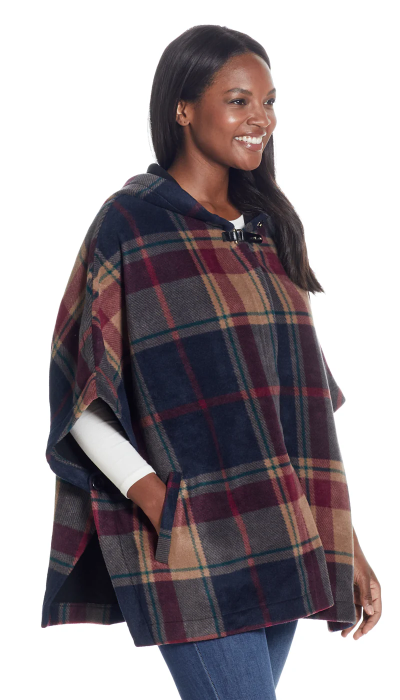 HOODED FLEECE PONCHO - Image 4