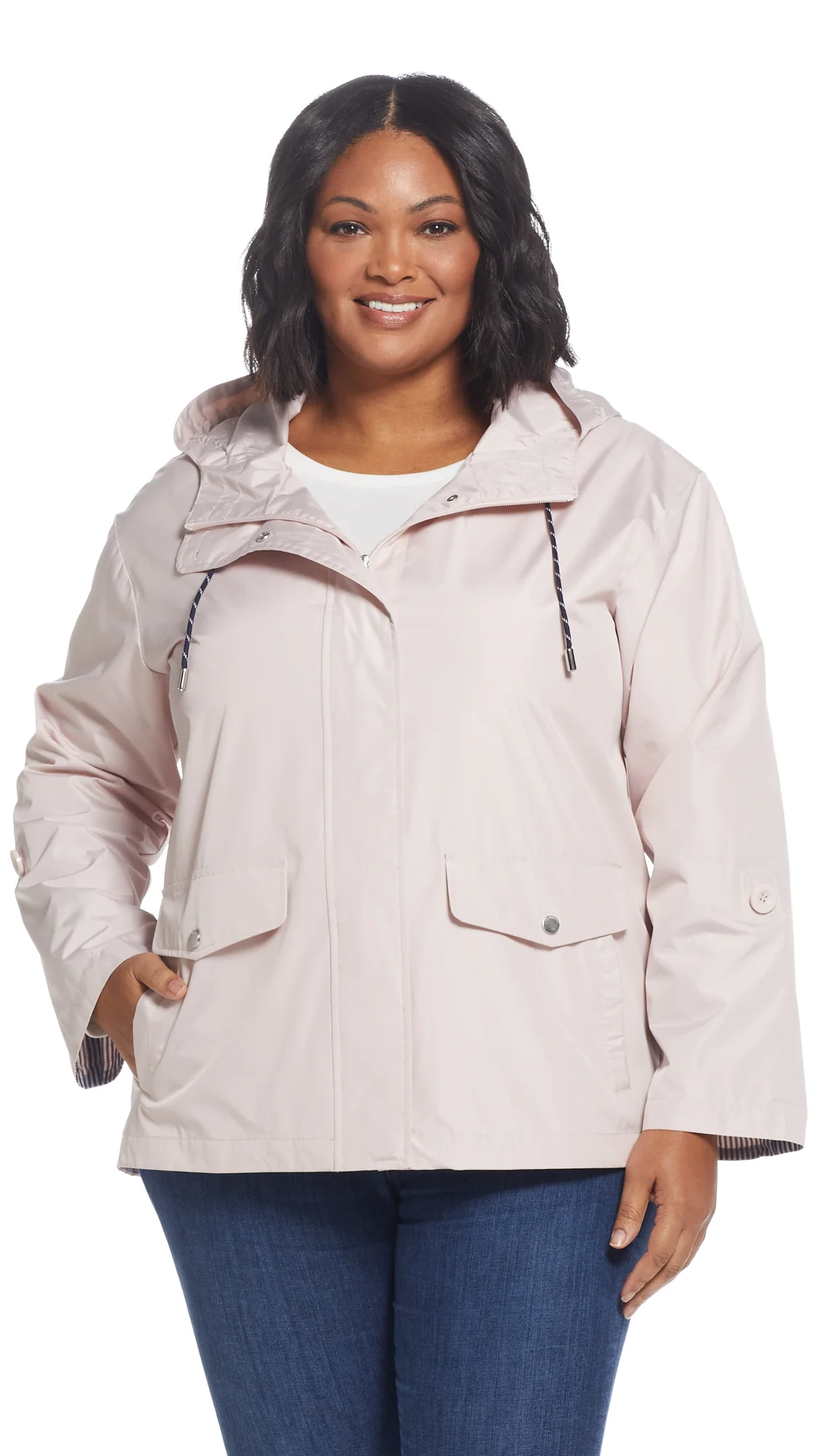 HOODED JACKET WITH TURN BACK SLEEVES - Image 10