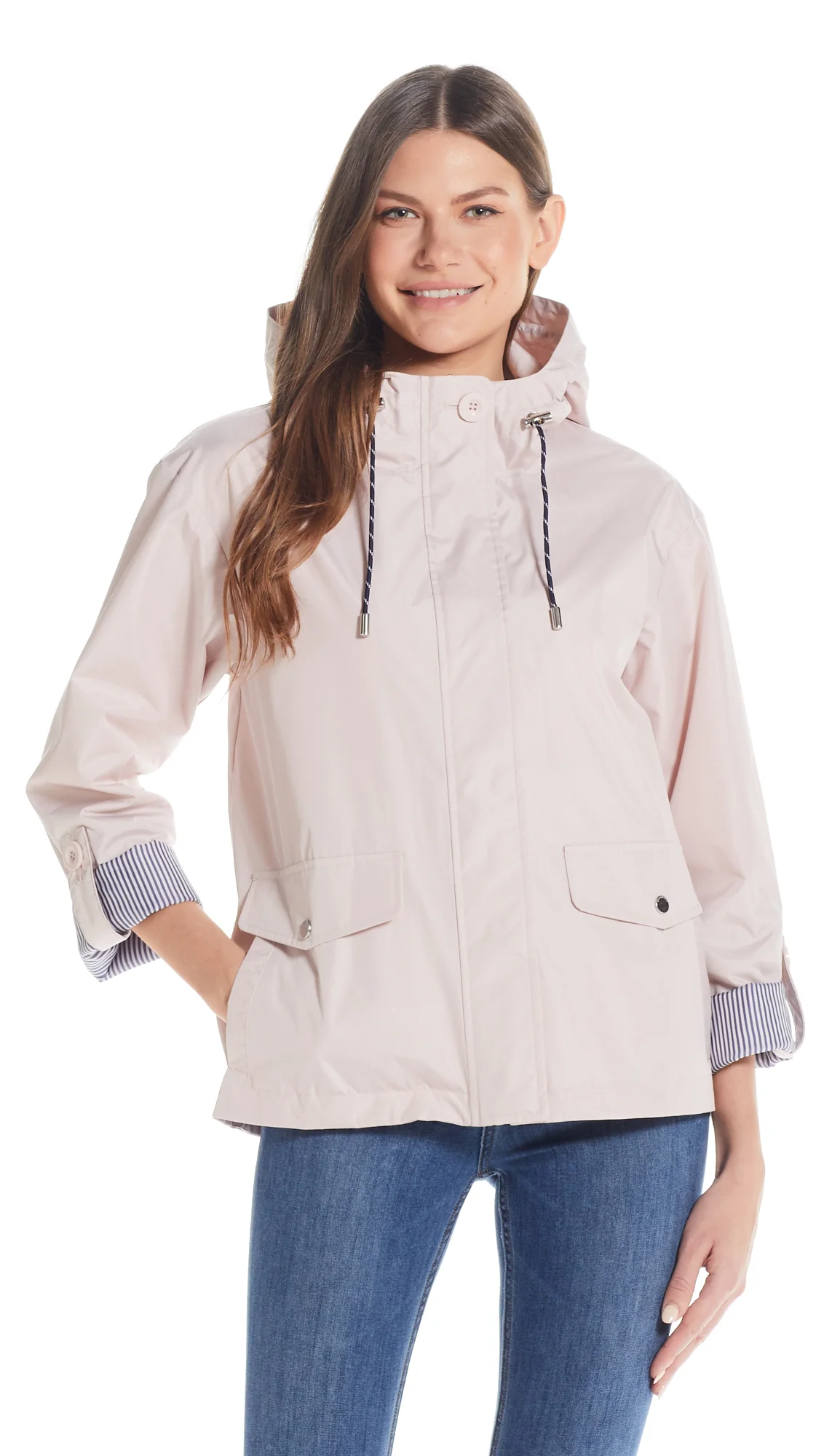 HOODED JACKET WITH TURN BACK SLEEVES - Image 12