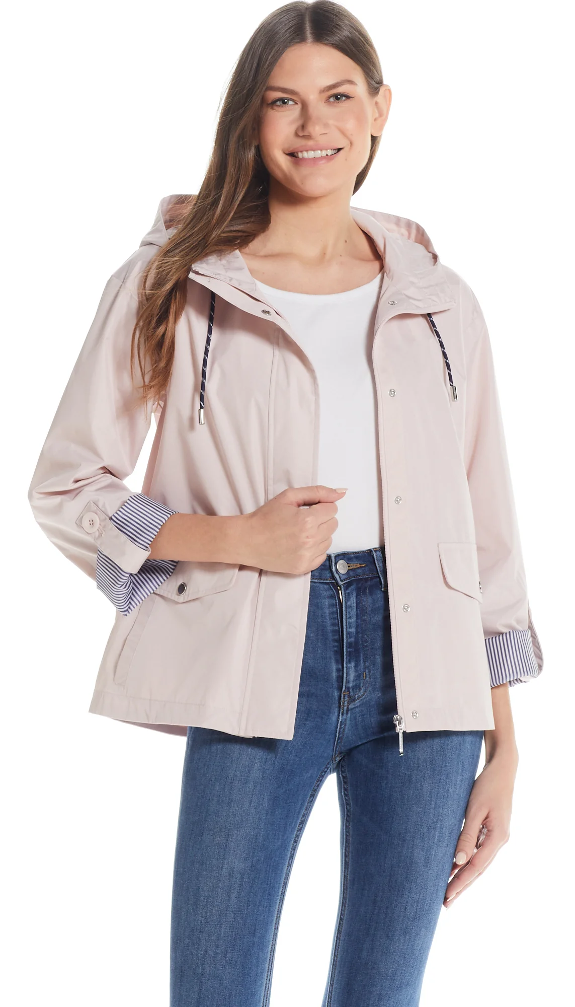HOODED JACKET WITH TURN BACK SLEEVES - Image 14