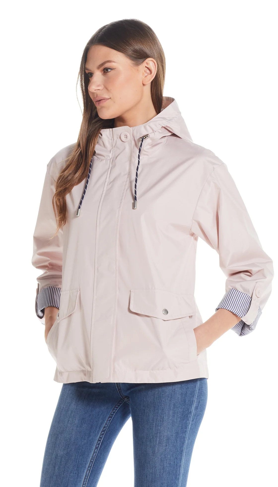HOODED JACKET WITH TURN BACK SLEEVES - Image 17