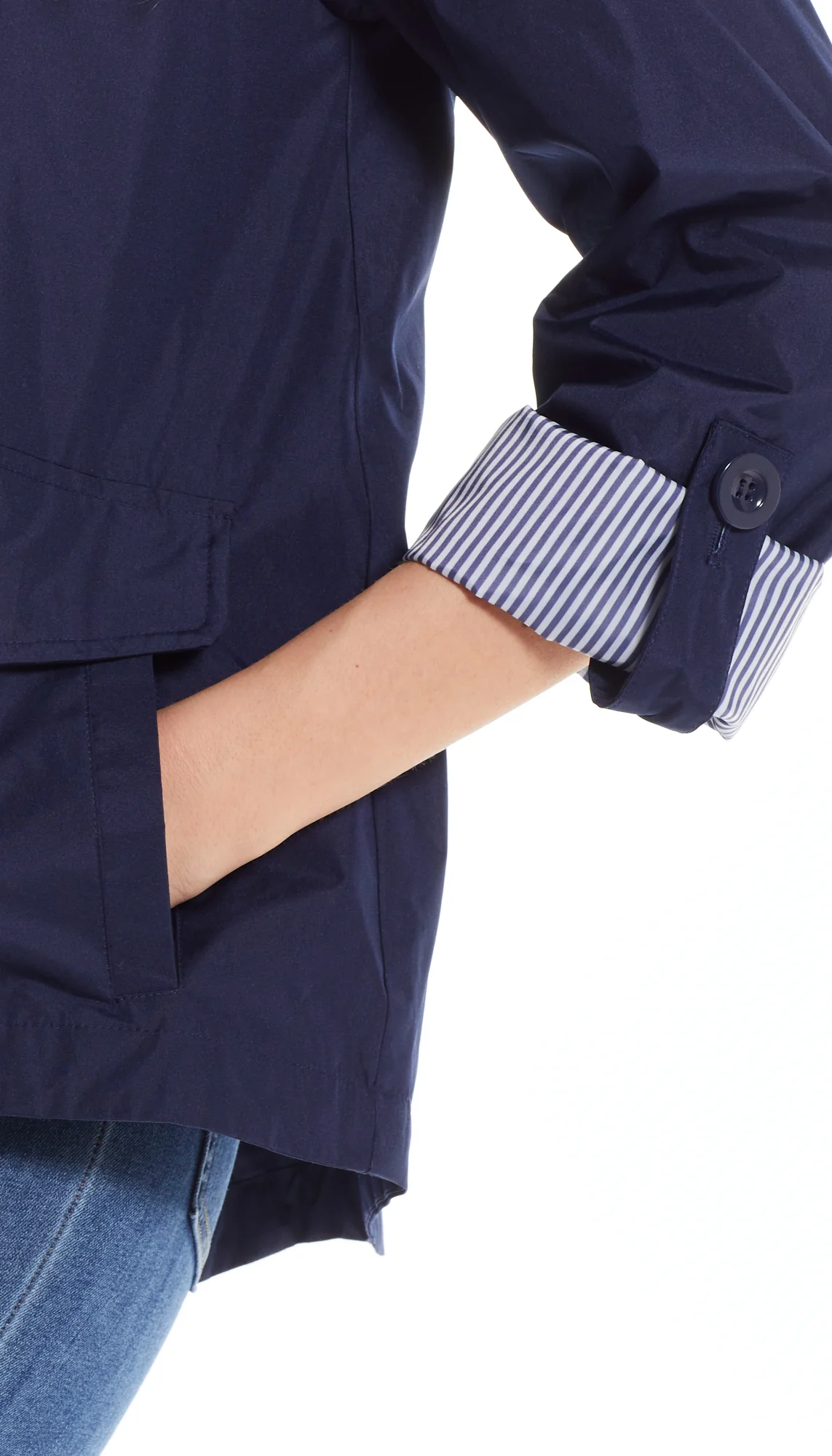 HOODED JACKET WITH TURN BACK SLEEVES - Image 9