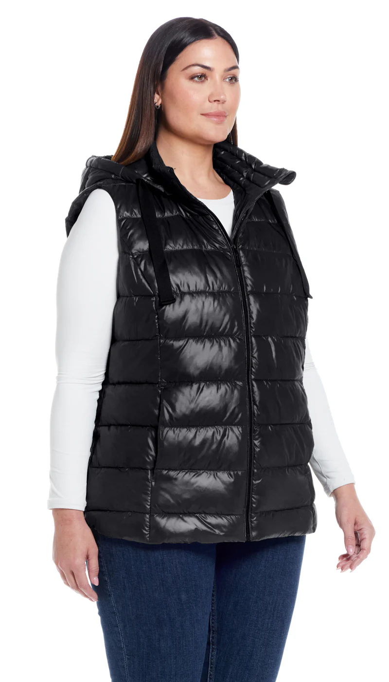 HOODED PUFFER VEST - Image 12