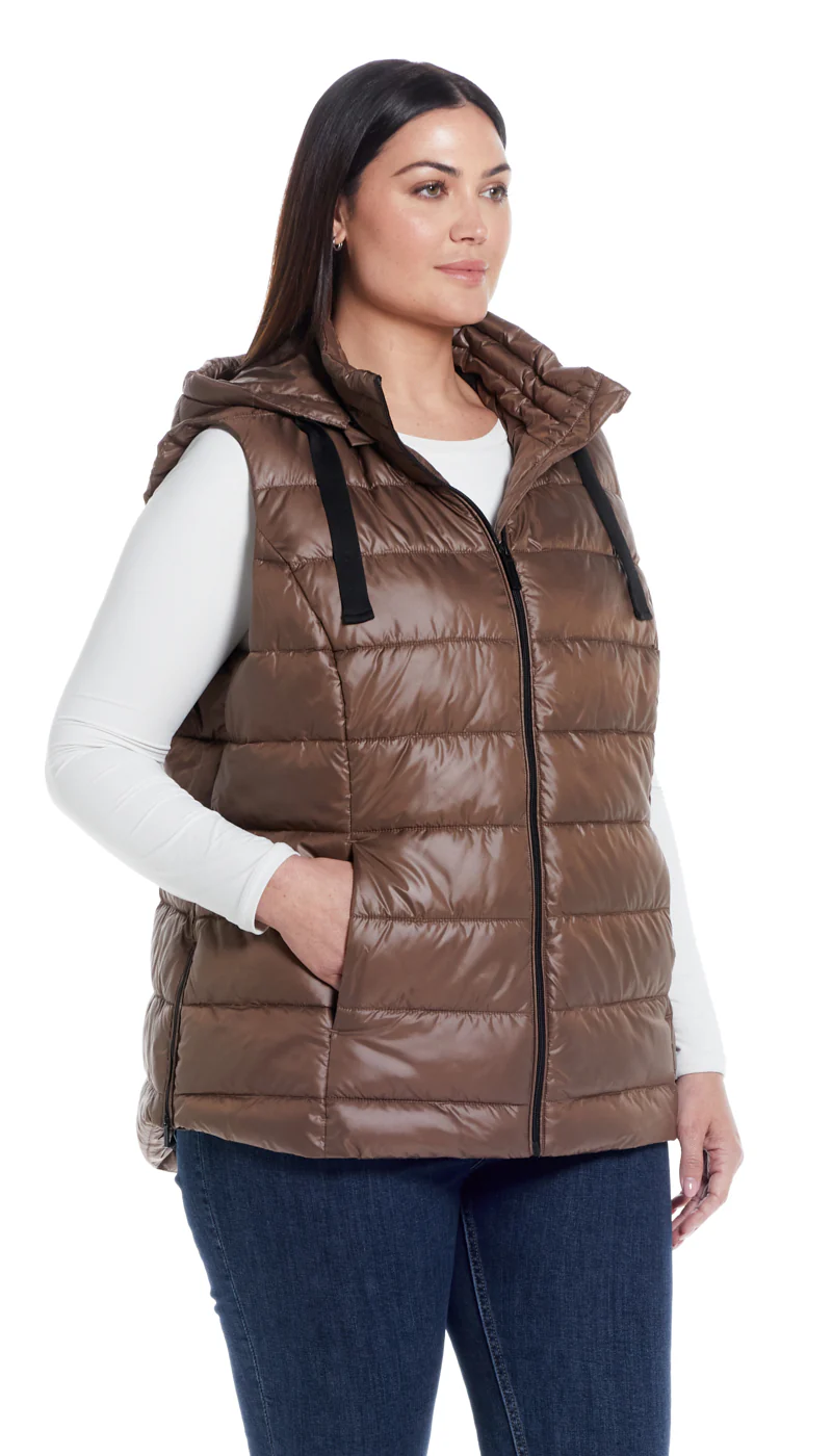 HOODED PUFFER VEST - Image 3