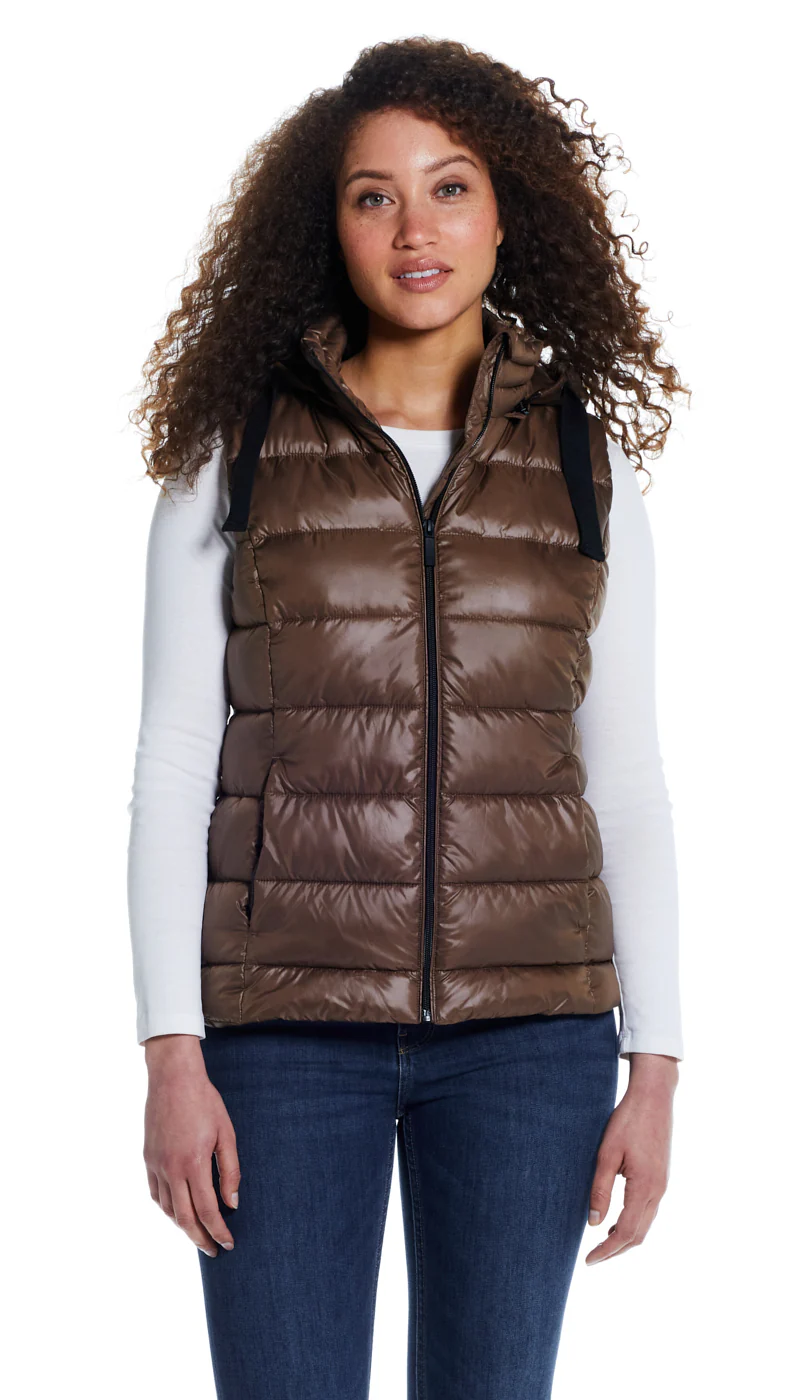 HOODED PUFFER VEST - Image 10