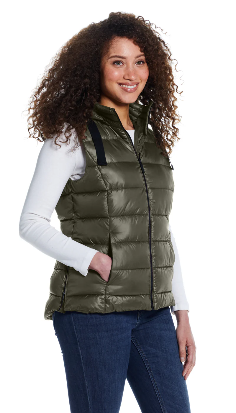 HOODED PUFFER VEST - Image 6