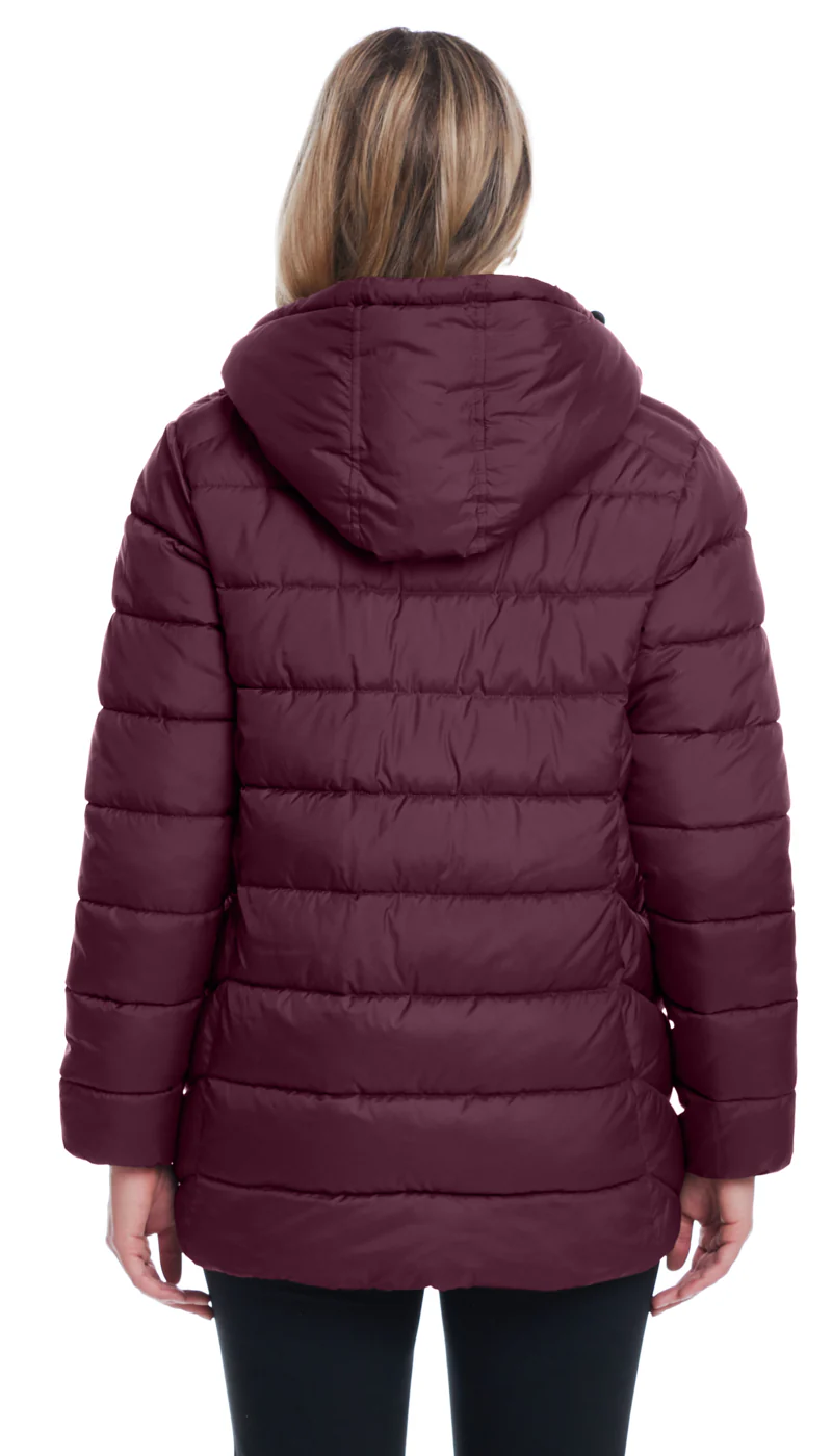 HOODED PUFFER WITH COZY PILE - Image 12