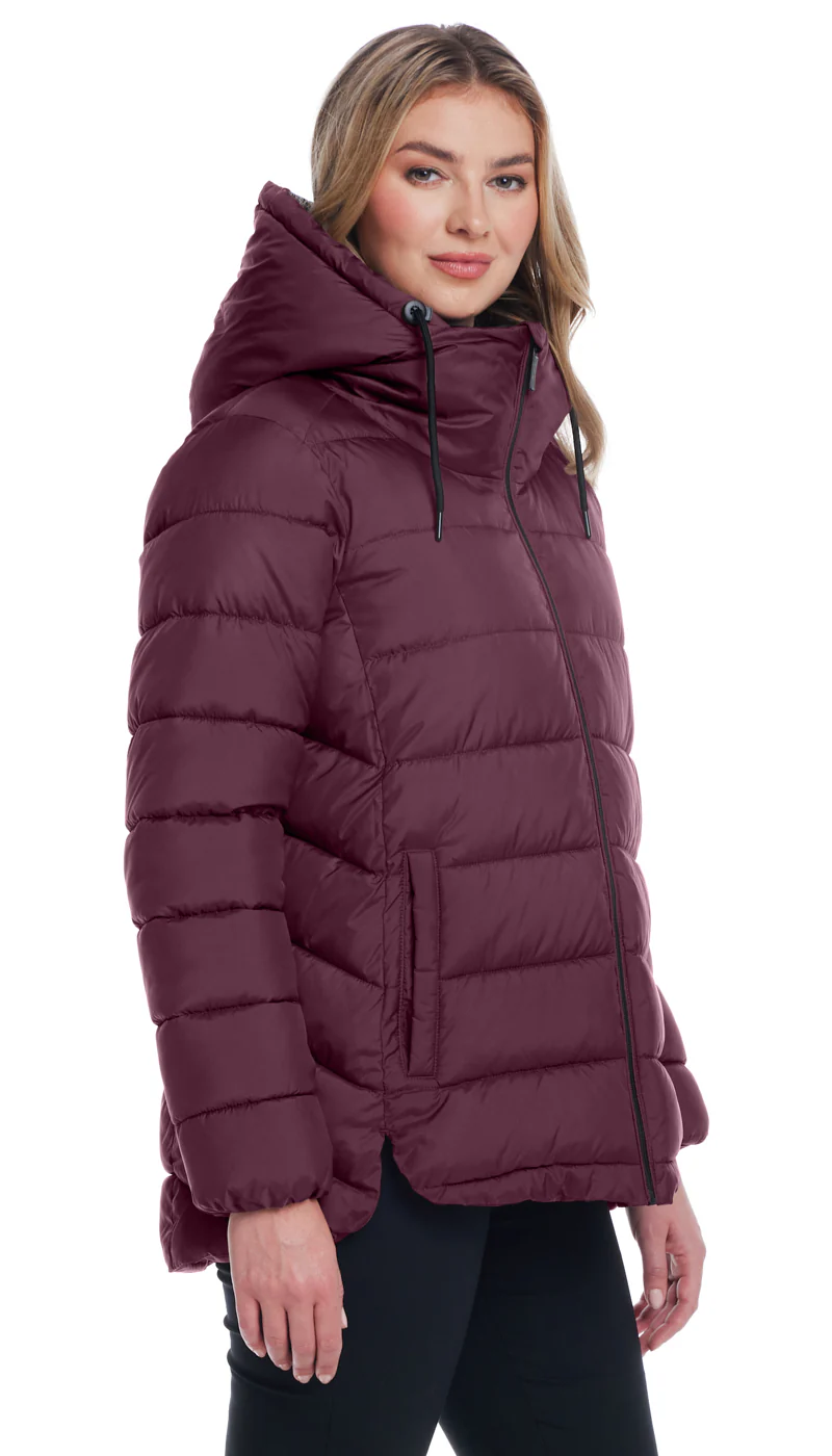 HOODED PUFFER WITH COZY PILE - Image 13