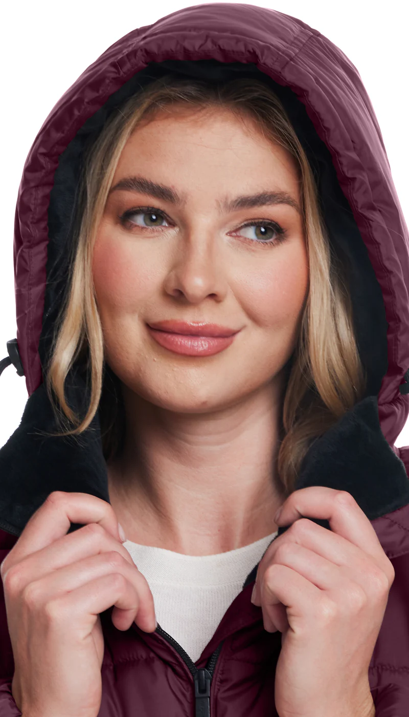 HOODED PUFFER WITH COZY PILE - Image 16
