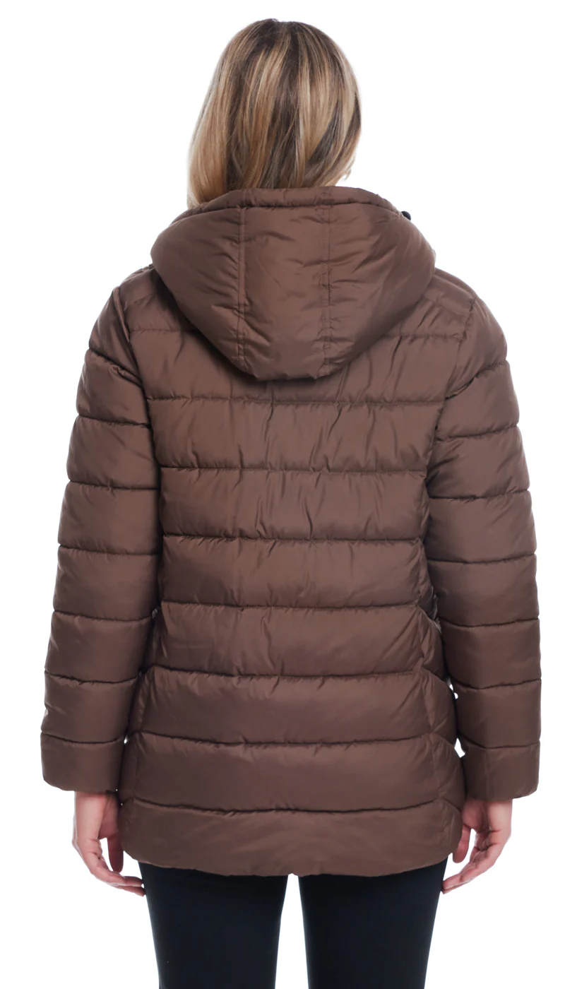HOODED PUFFER WITH COZY PILE - Image 20