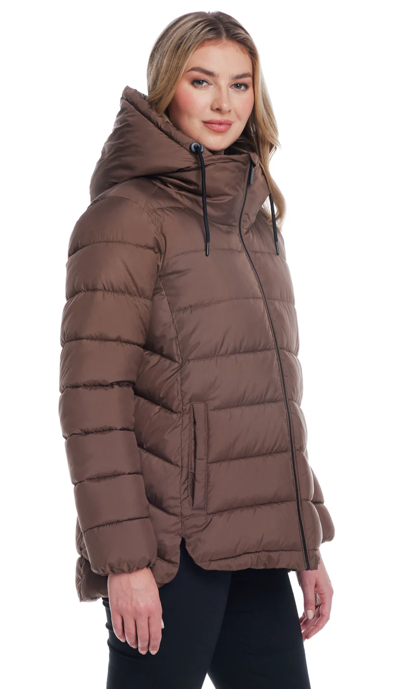 HOODED PUFFER WITH COZY PILE - Image 21